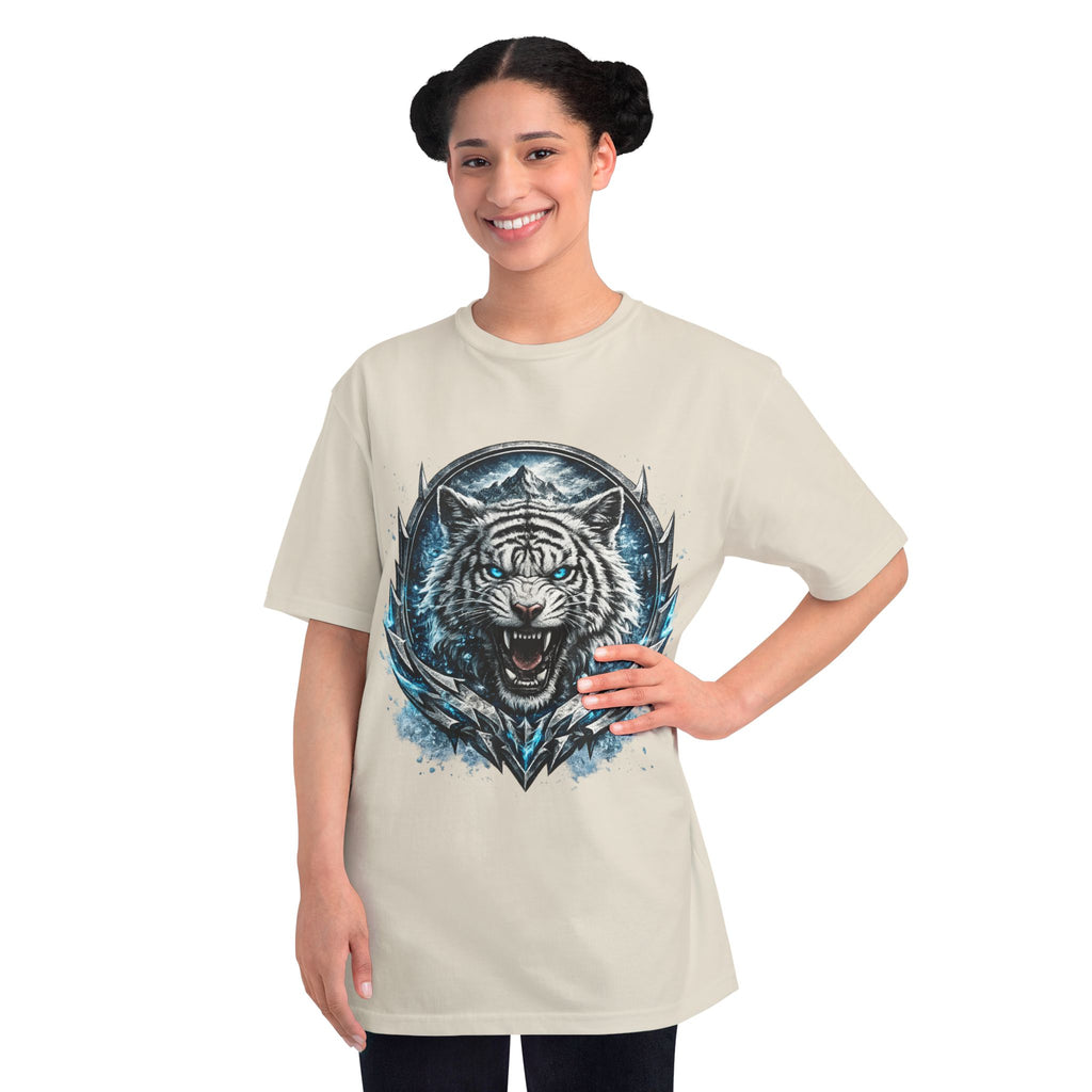 White Tiger Graphic T-Shirt — Fierce Ice-Cold Predator Design