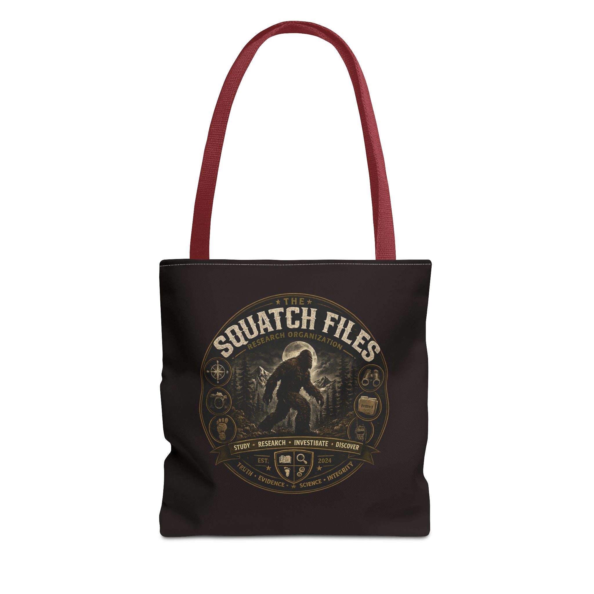 Squatch Files Tote Bag — Bigfoot Investigation Graphic Tote