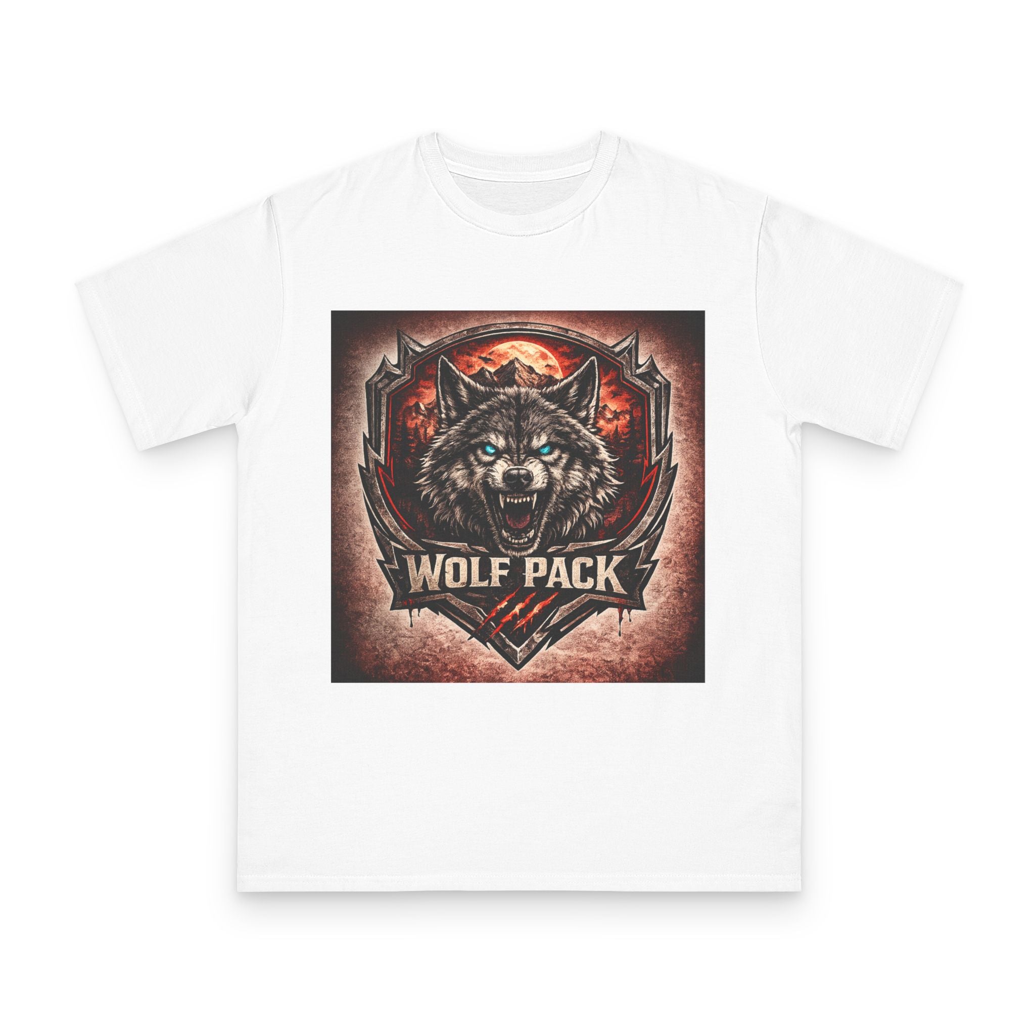 Wolf Pack Graphic T-Shirt — Fierce Wolf Emblem Tee