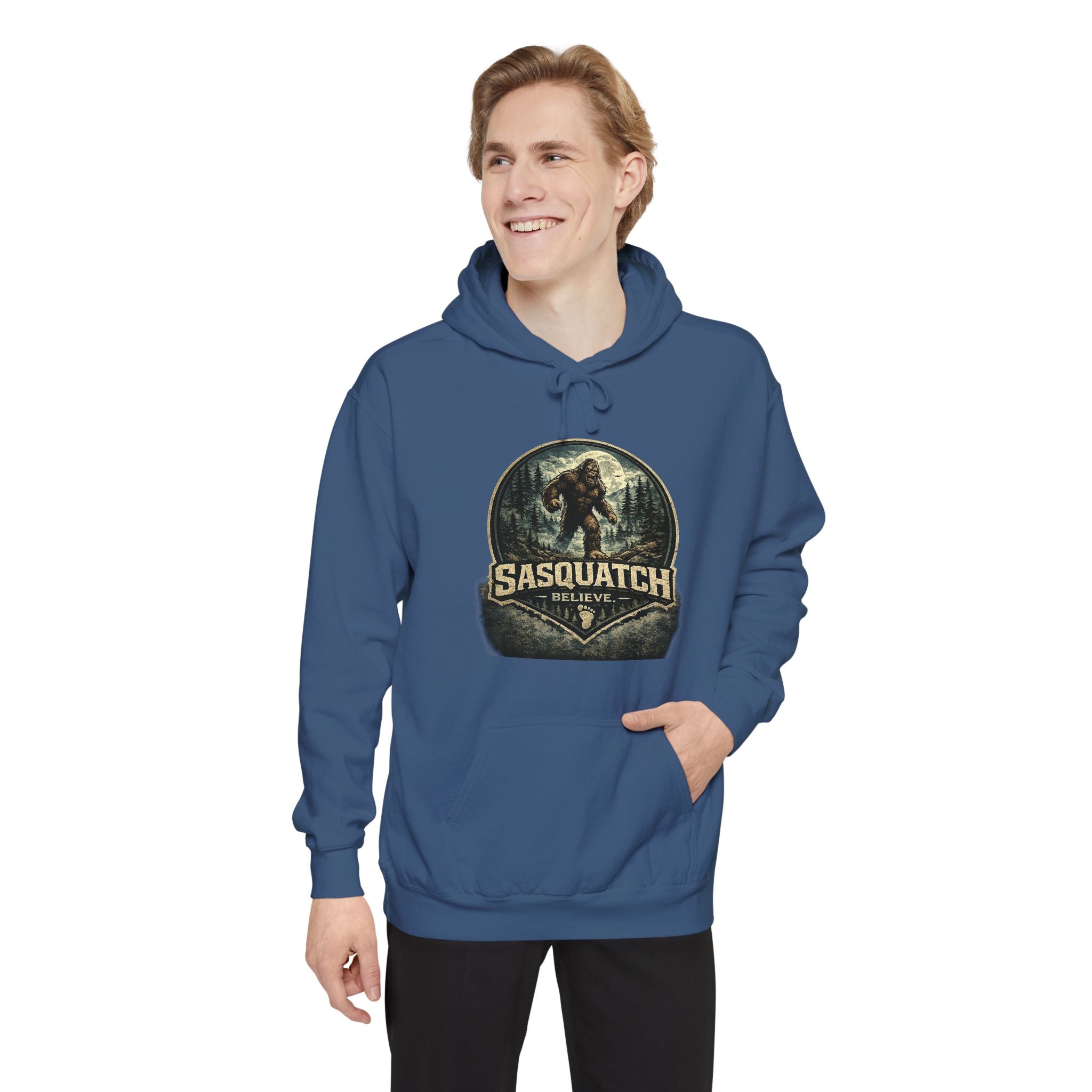 Sasquatch Graphic Hoodie – Vintage Bigfoot Adventure Sweatshirt