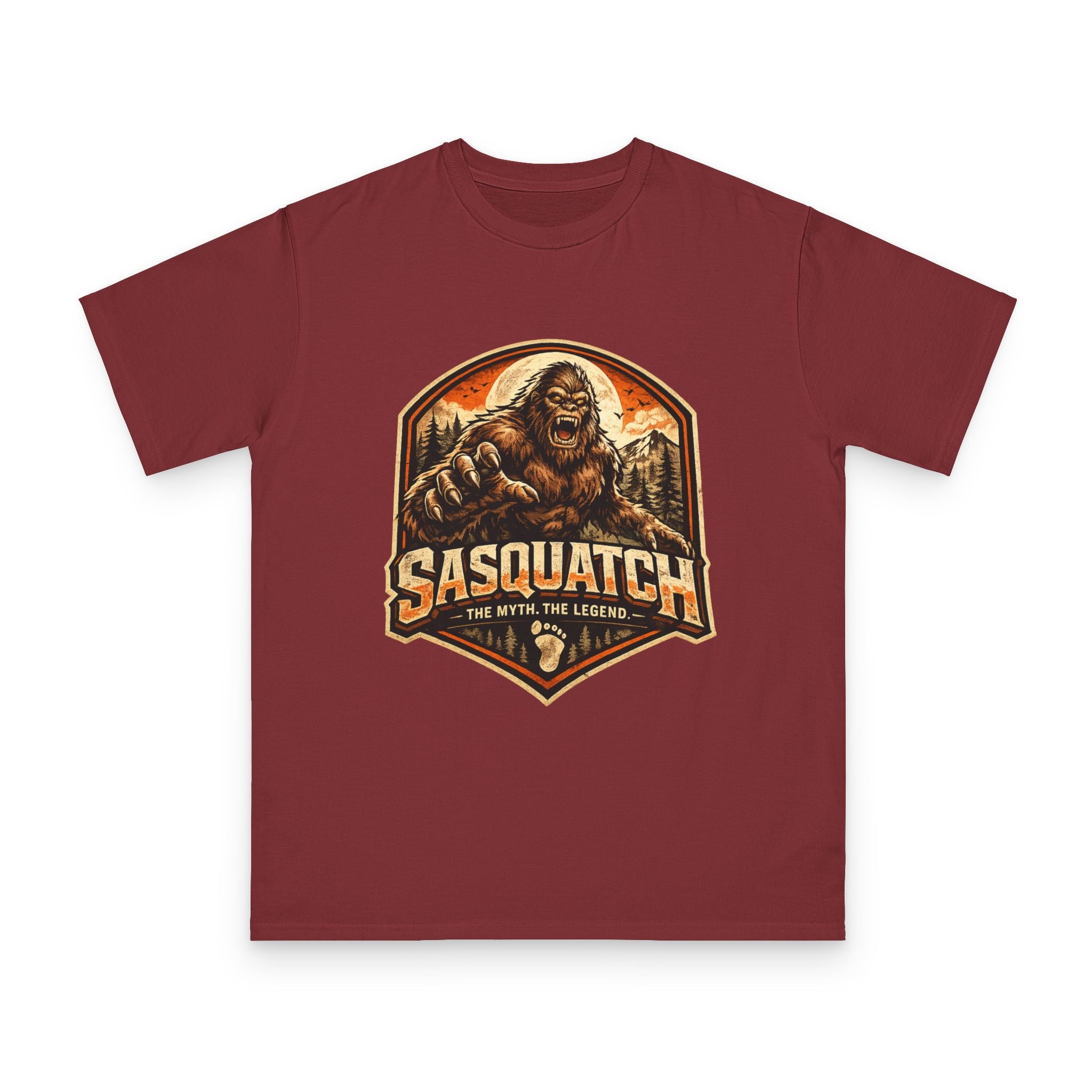 Sasquatch Graphic T-Shirt — "Sasquatch: The Myth The Legend" Retro Outdoor Tee