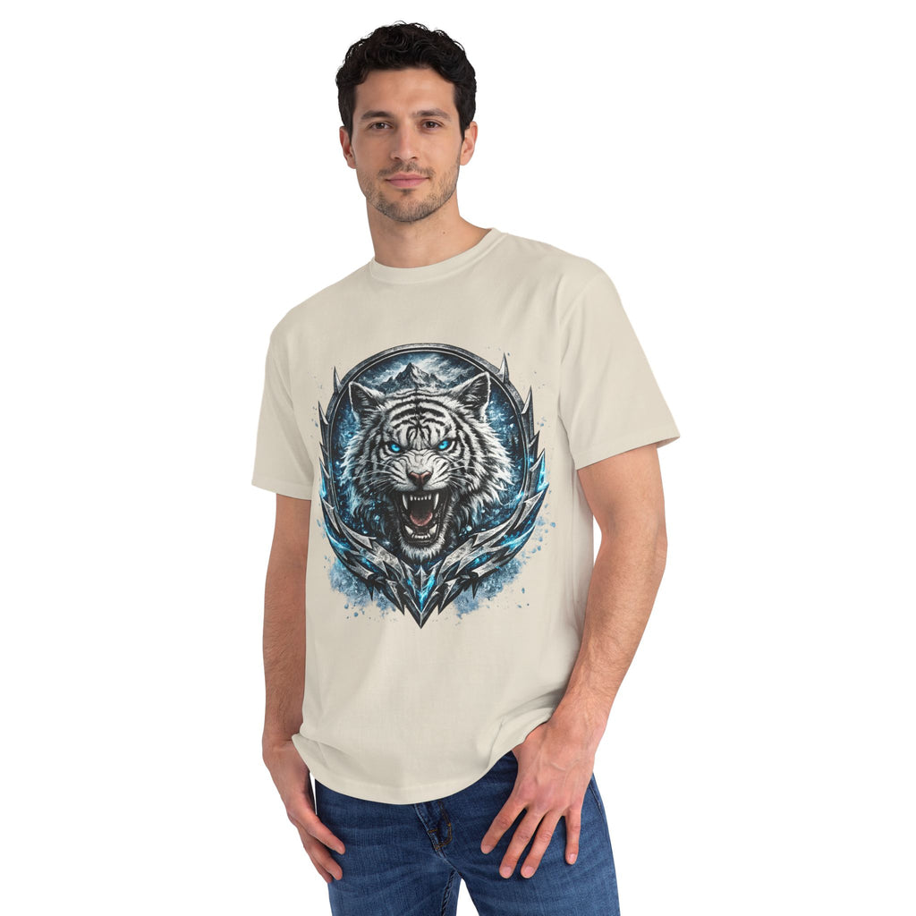 White Tiger Graphic T-Shirt — Fierce Ice-Cold Predator Design
