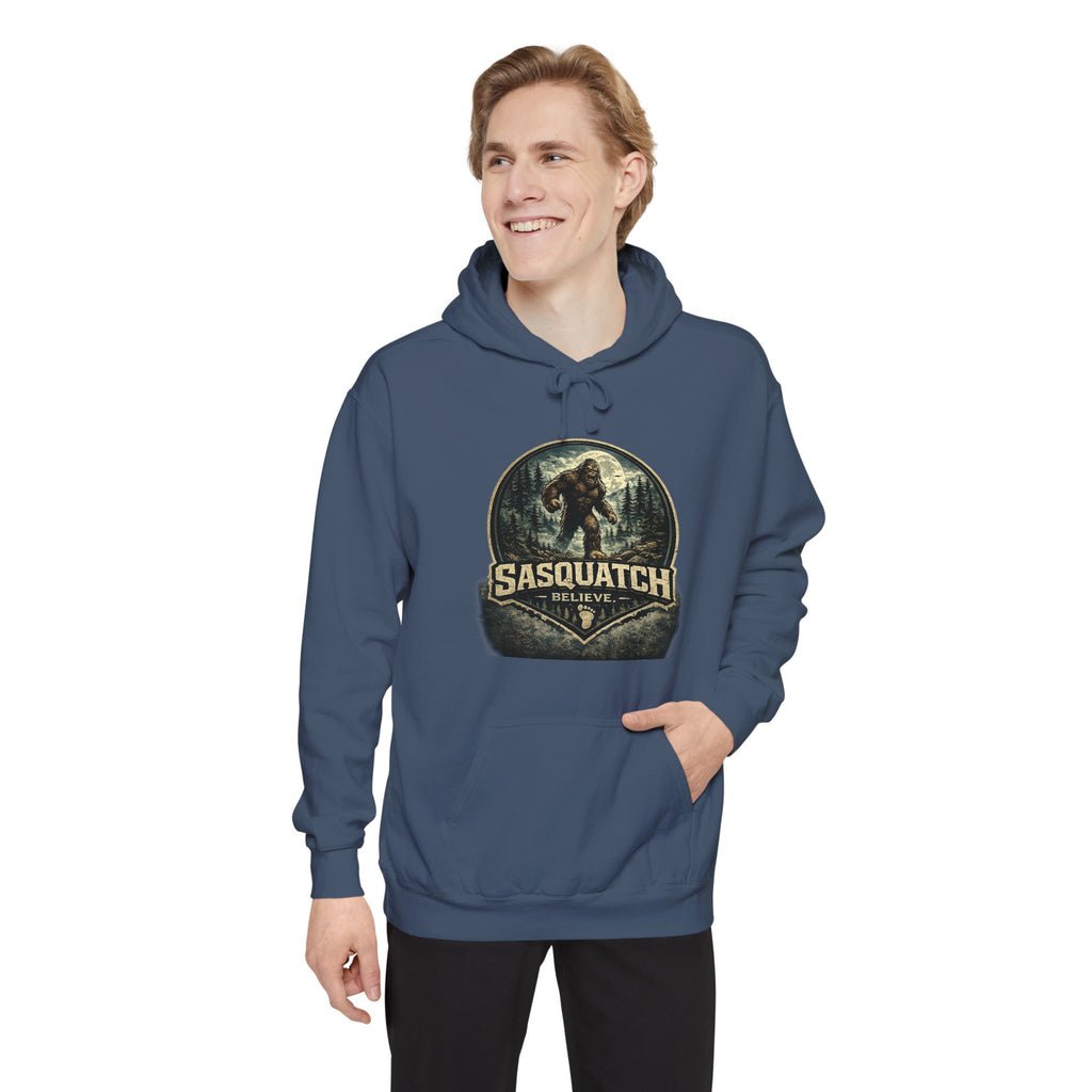 Sasquatch Graphic Hoodie – Vintage Bigfoot Adventure Sweatshirt