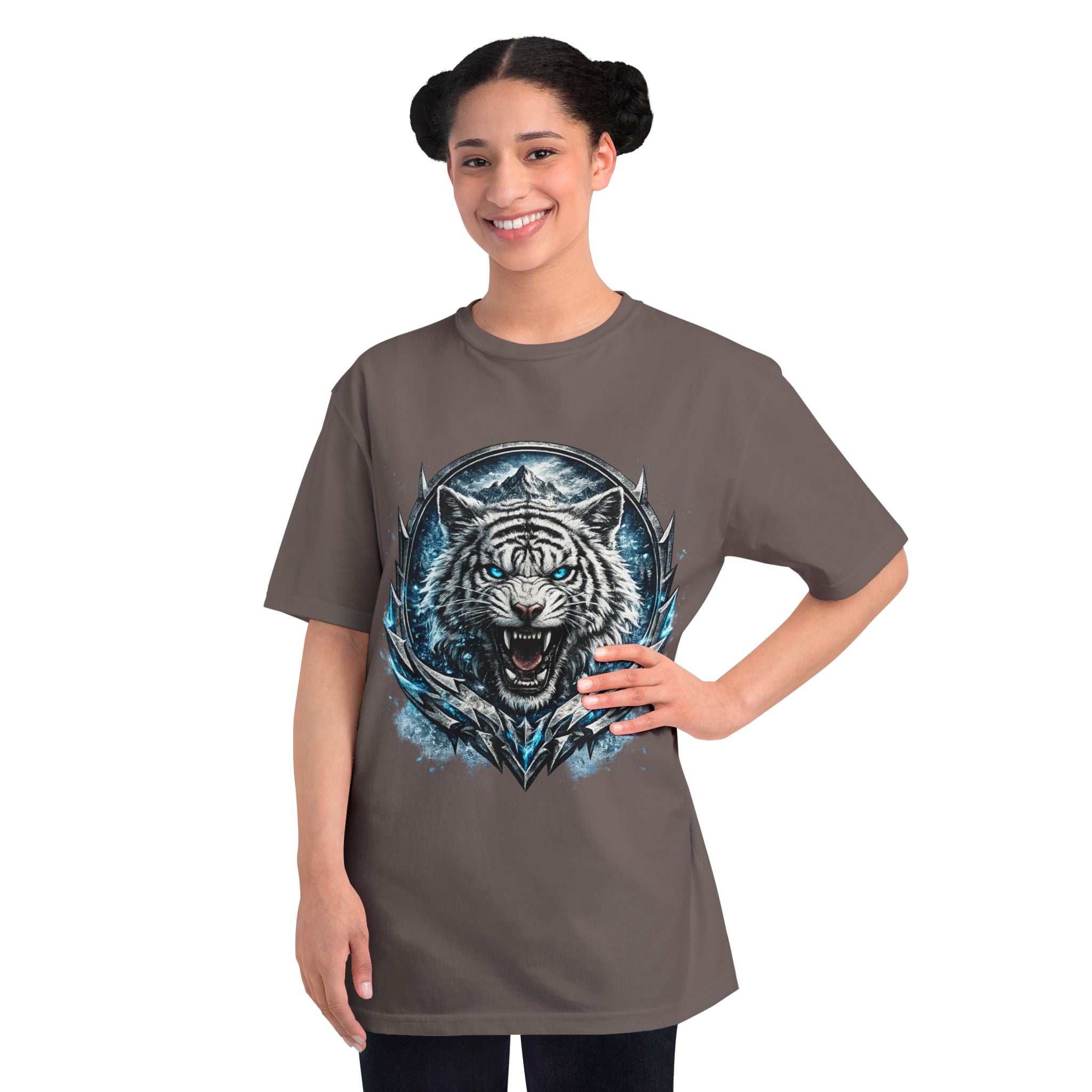 White Tiger Graphic T-Shirt — Fierce Ice-Cold Predator Design