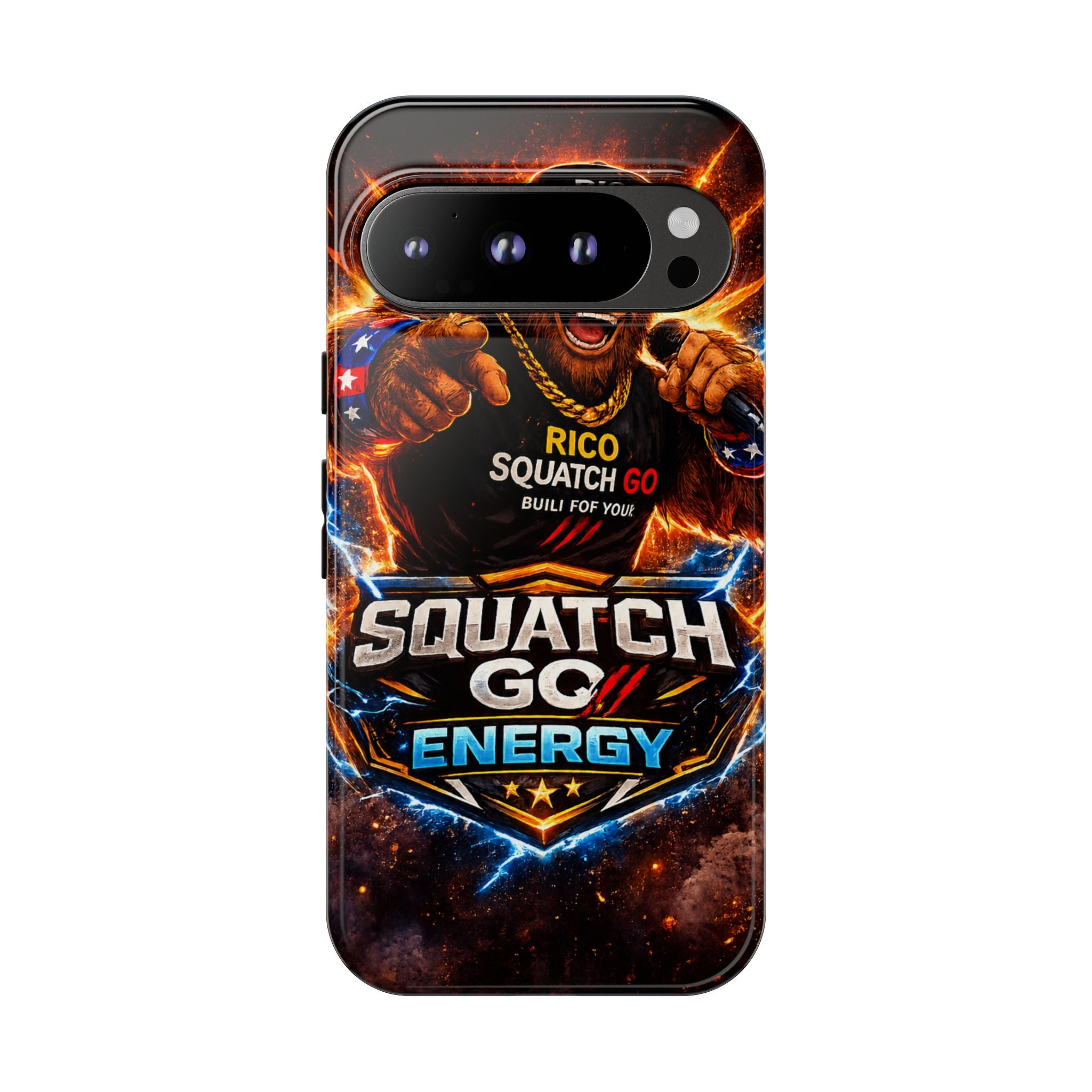 Squatch Go Energy Phone Case — 'Rico Squatch Go' Gamer Energized Tough Case