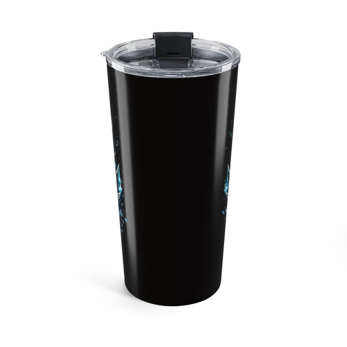 20oz White Tiger Tumbler — Fierce Blue-Eyed Animal Travel Cup