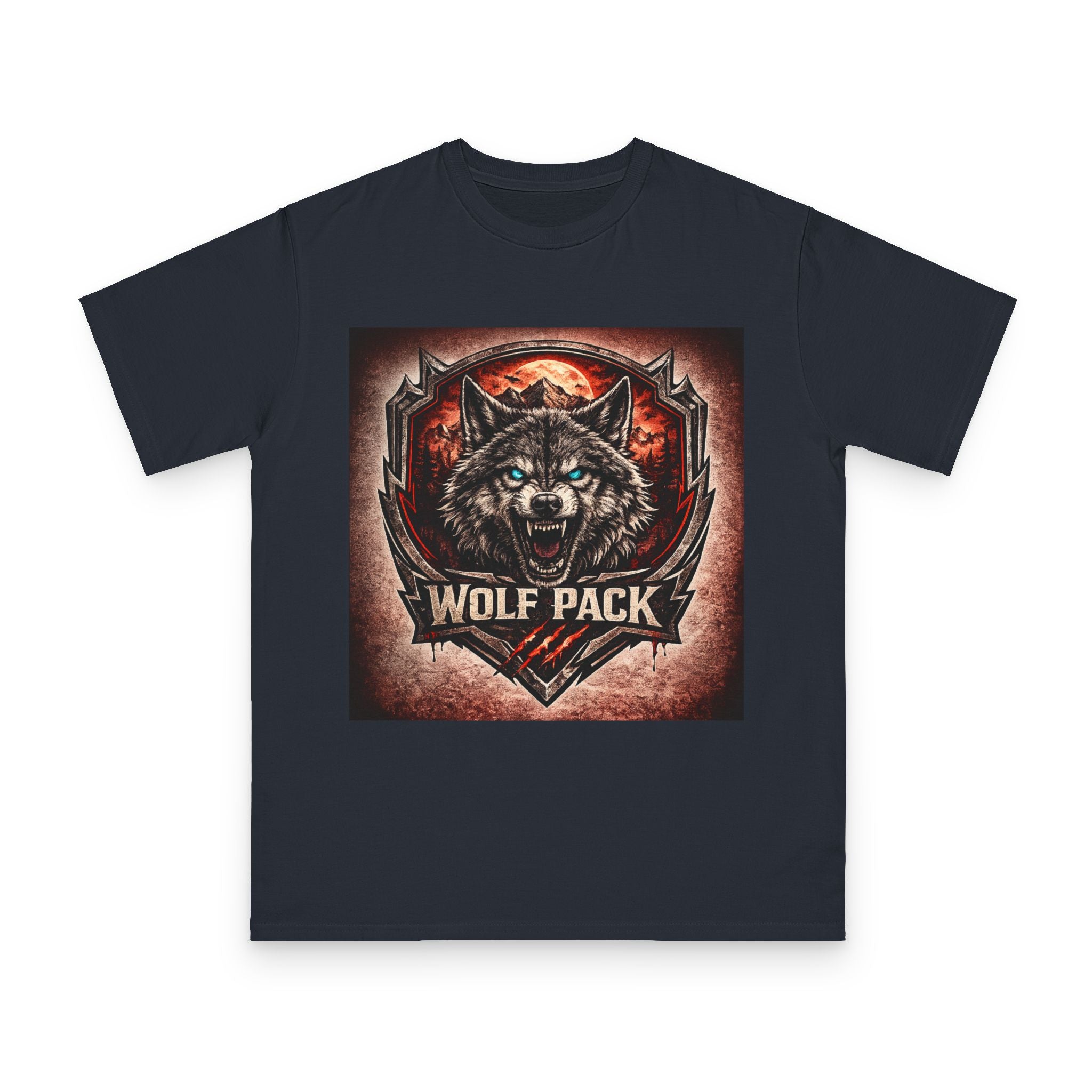 Wolf Pack Graphic T-Shirt — Fierce Wolf Emblem Tee