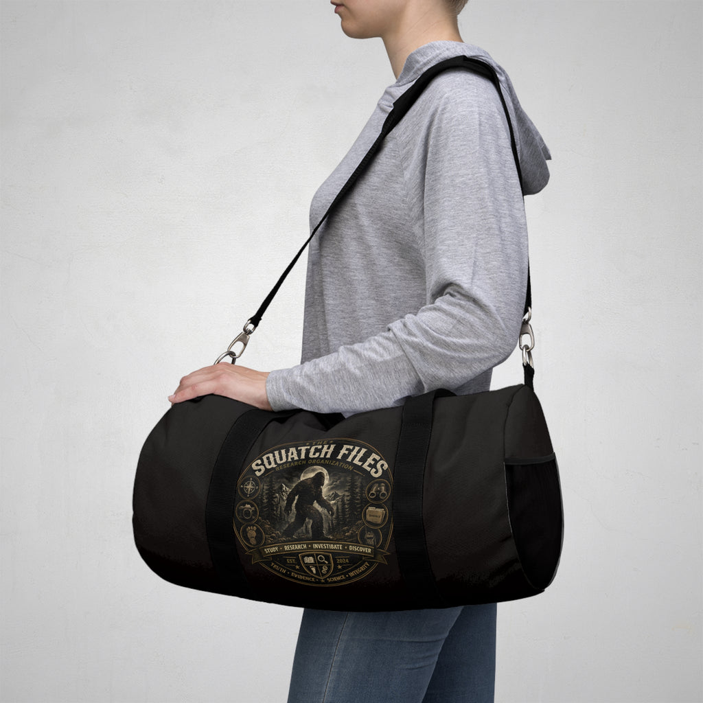 Squatch Files Duffel Bag — Bigfoot Camping & Gym Travel Gear