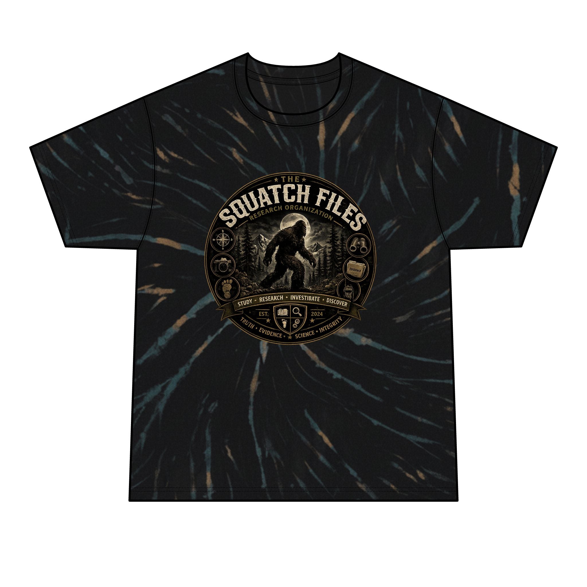 The Squatch Files Tie-Dye Tee — Men's Sasquatch Graphic T-Shirt