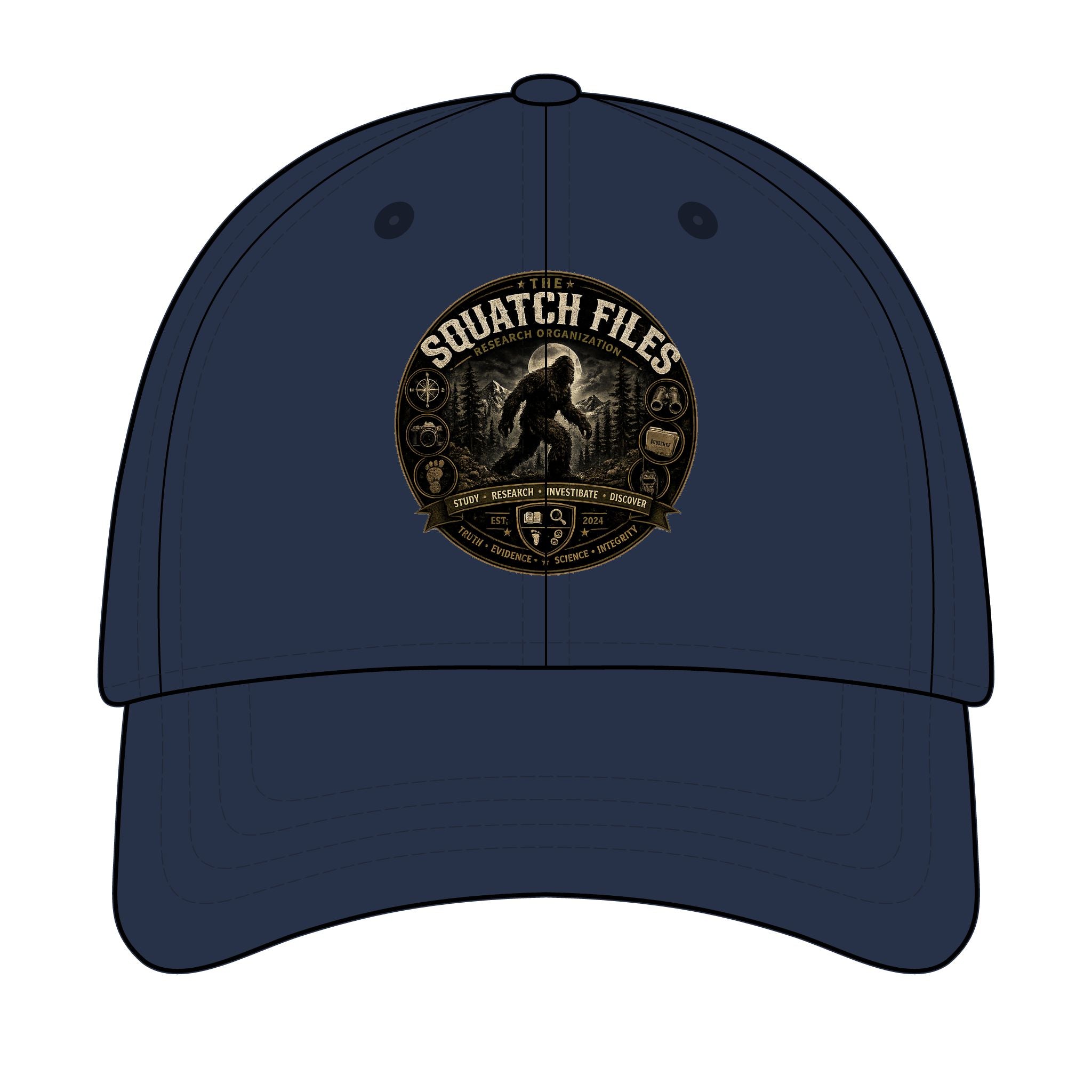 Squatch Files Bookforge Embroidered Cap — Outdoor Adventure Dad Hat