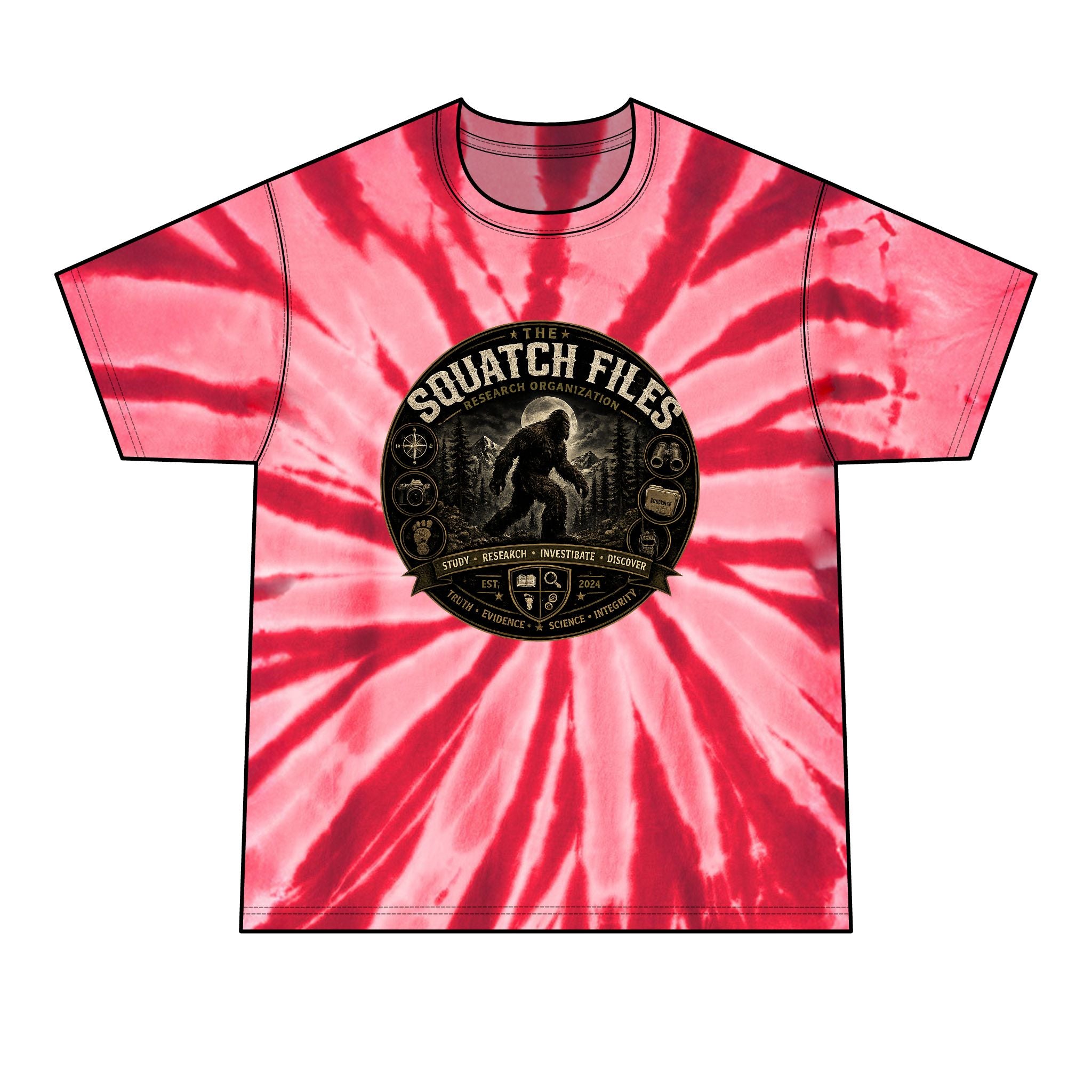 The Squatch Files Tie-Dye Tee — Men's Sasquatch Graphic T-Shirt