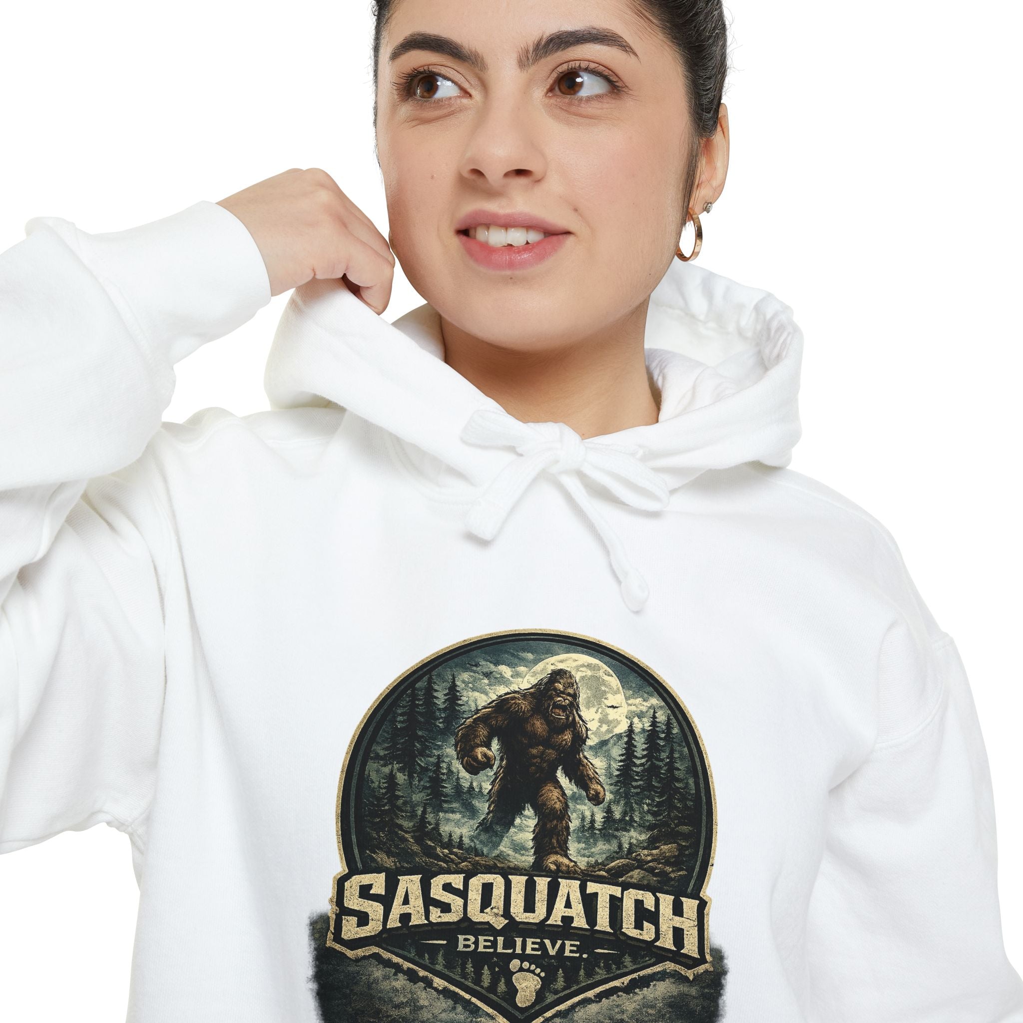 Sasquatch Graphic Hoodie – Vintage Bigfoot Adventure Sweatshirt