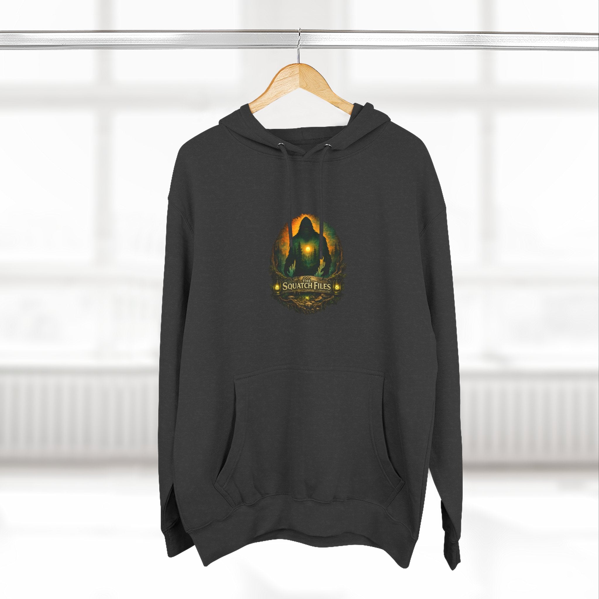 Squatch Go Energy Hoodie — Bigfoot Graphic Fleece Pullover (Made by Nature, Built by Science)