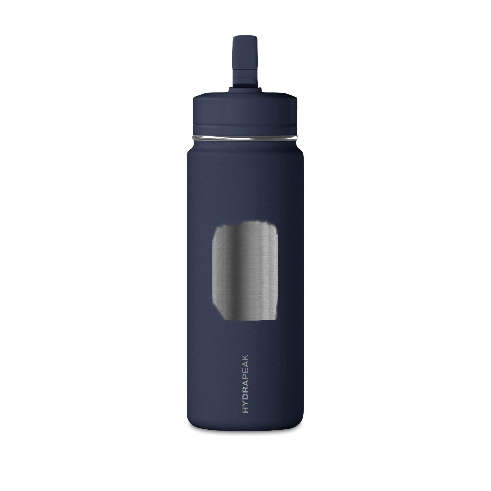 20oz Mini Water Bottle with Gray Brushstroke Design — Lightweight Straw Bottle for Kids & Everyday Hydration