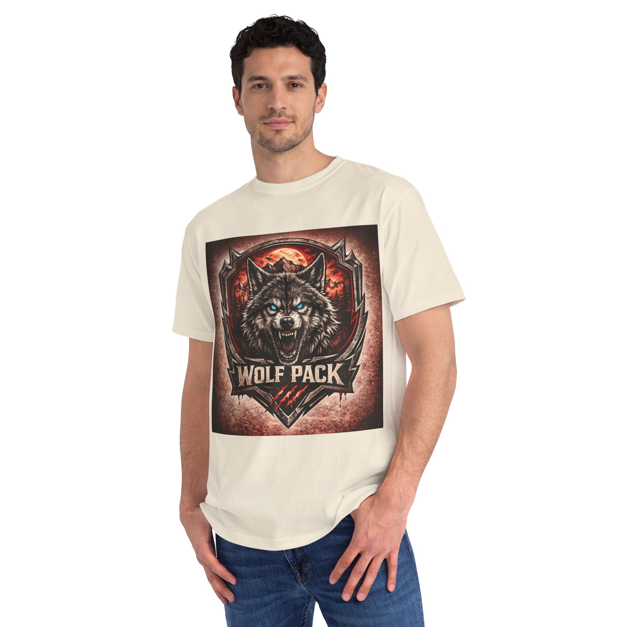Wolf Pack Graphic T-Shirt — Fierce Wolf Emblem Tee