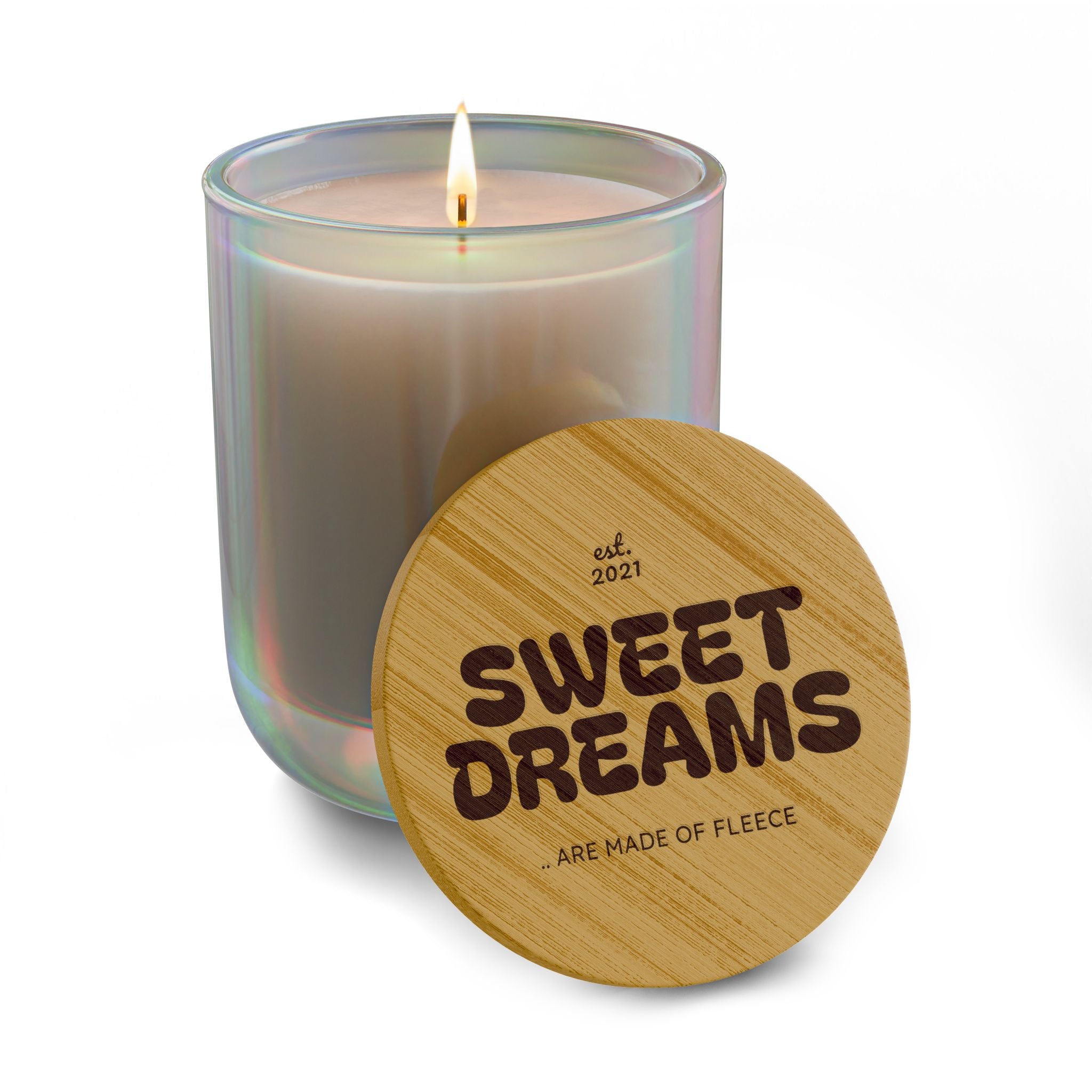 Sweet Dreams Scented Soy Candle - 14oz Engraved Bamboo Lid