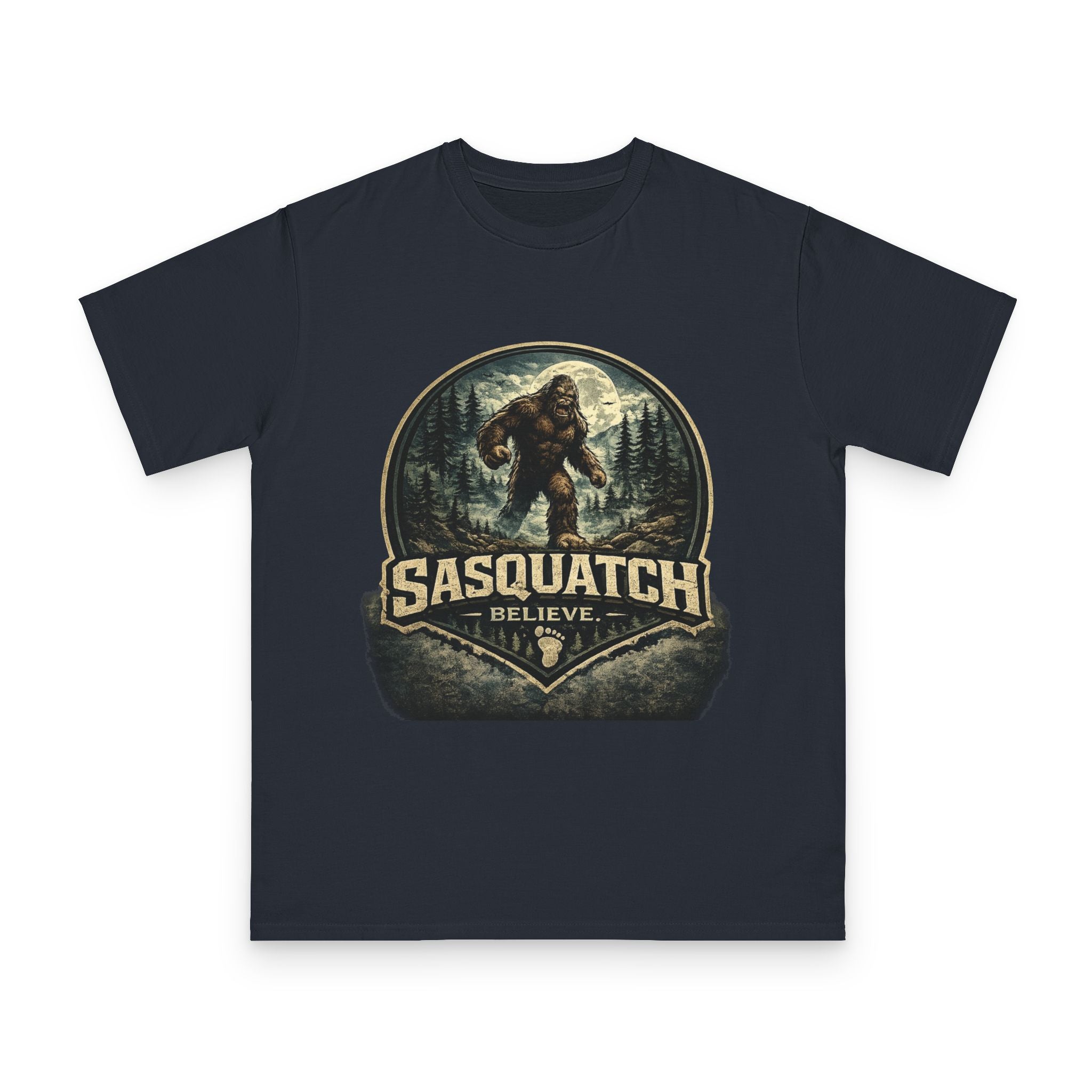 Sasquatch Believe T-Shirt — Vintage Bigfoot Forest Graphic Tee