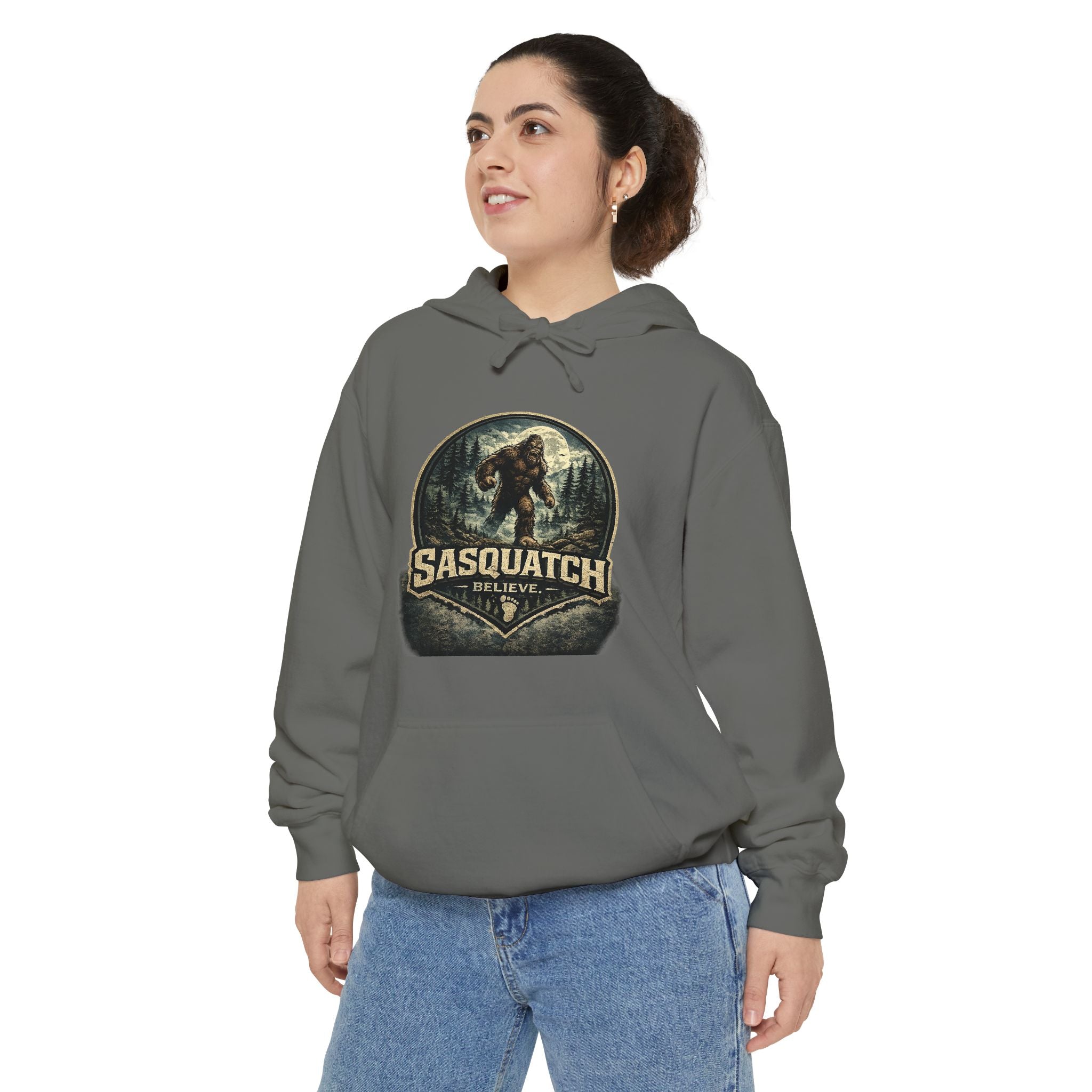 Sasquatch Graphic Hoodie – Vintage Bigfoot Adventure Sweatshirt