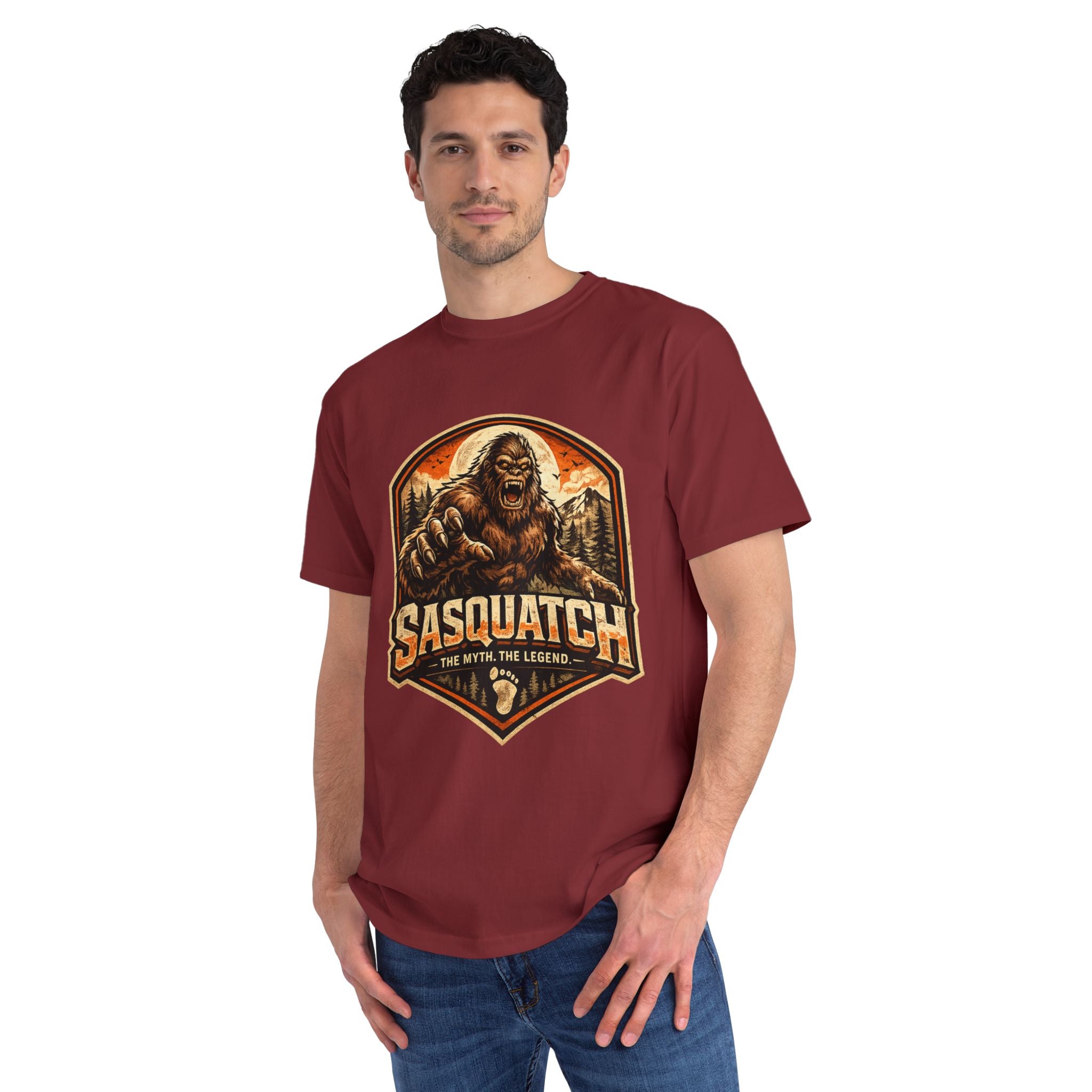 Sasquatch Graphic T-Shirt — "Sasquatch: The Myth The Legend" Retro Outdoor Tee