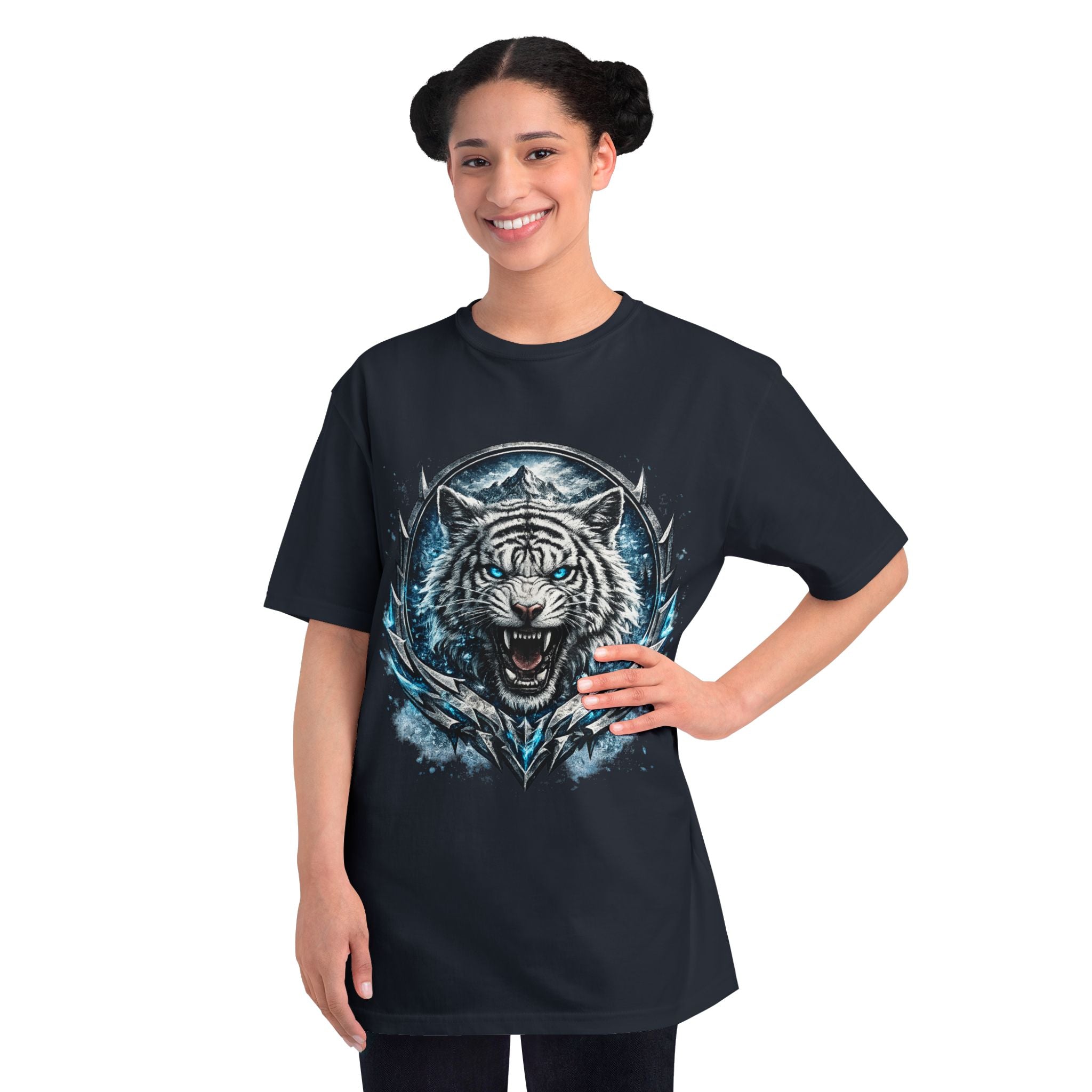 White Tiger Graphic T-Shirt — Fierce Ice-Cold Predator Design