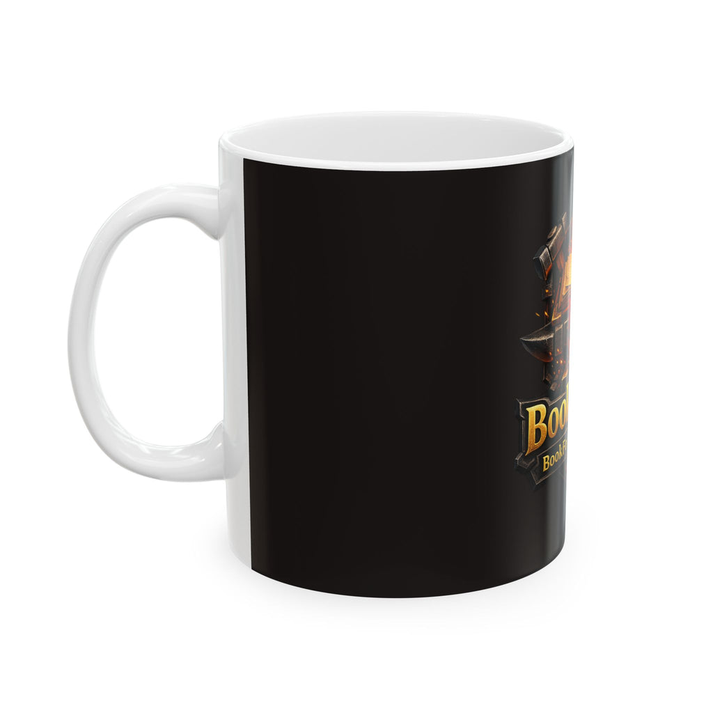 BookForge Logo Ceramic Mug — Fantasy Writer & Gamer Coffee Cup (11oz/15oz)