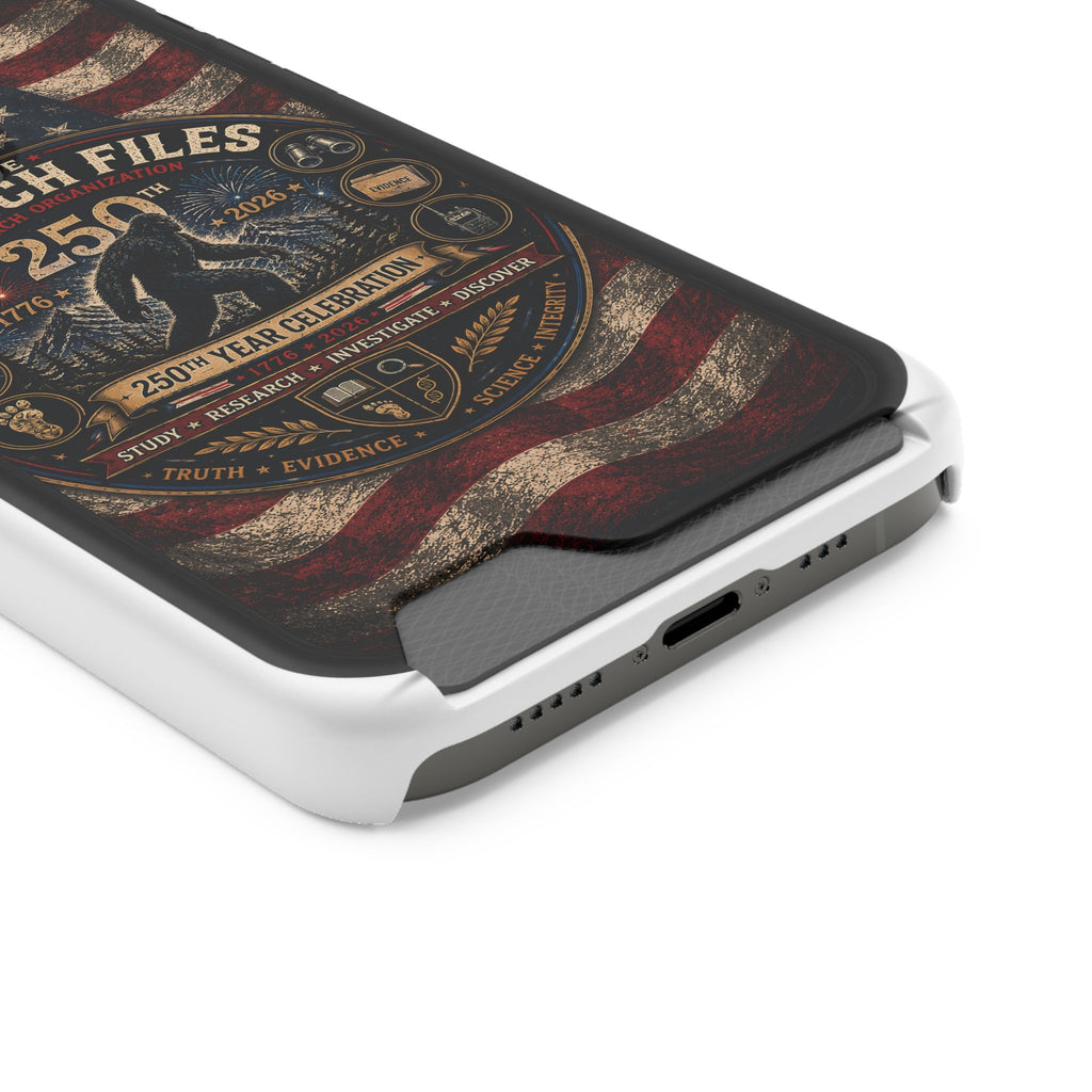 Phone Case — 'The Squatch Files 250th' Card Holder Case (Patriotic Bigfoot Design)