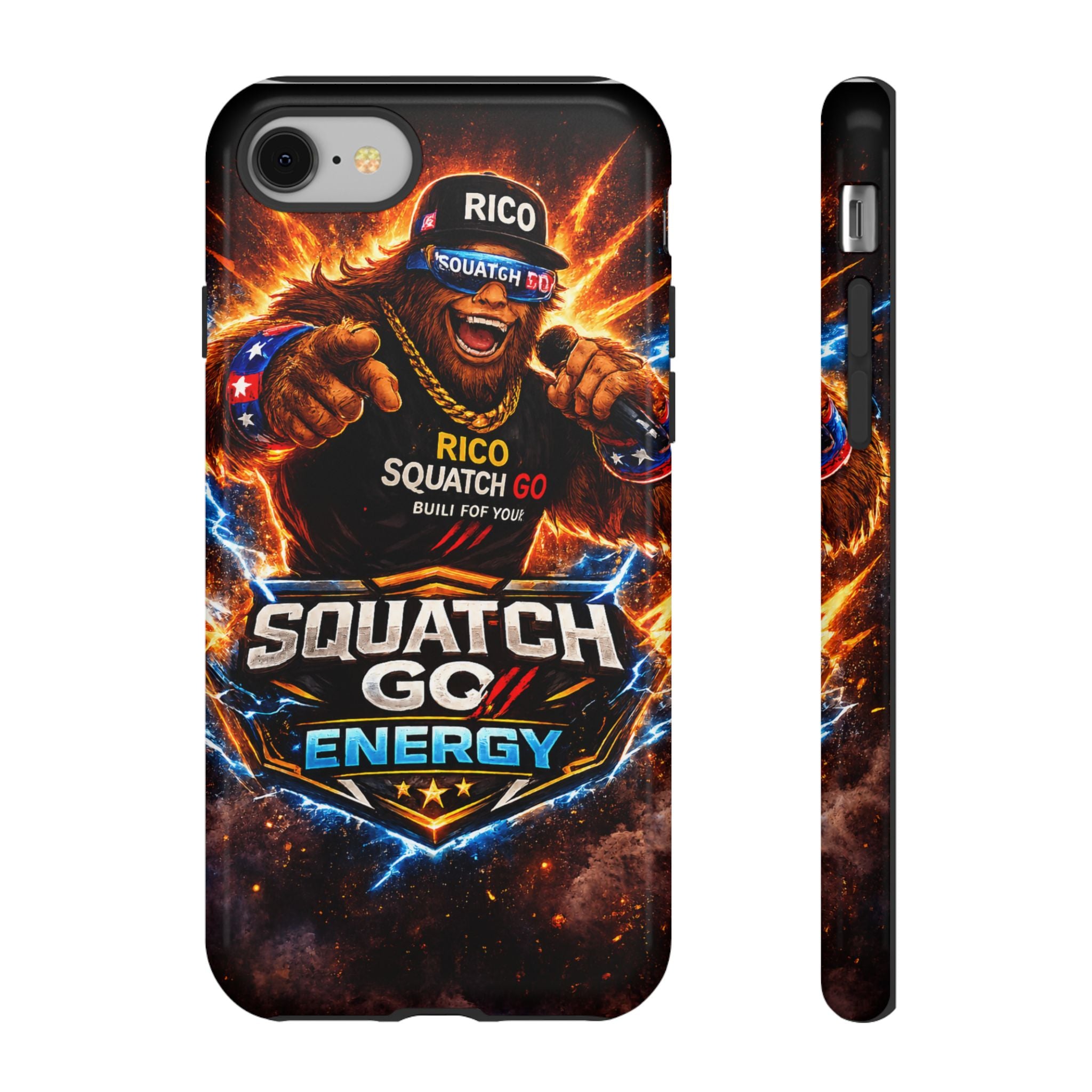 Squatch Go Energy Phone Case — 'Rico Squatch Go' Gamer Energized Tough Case
