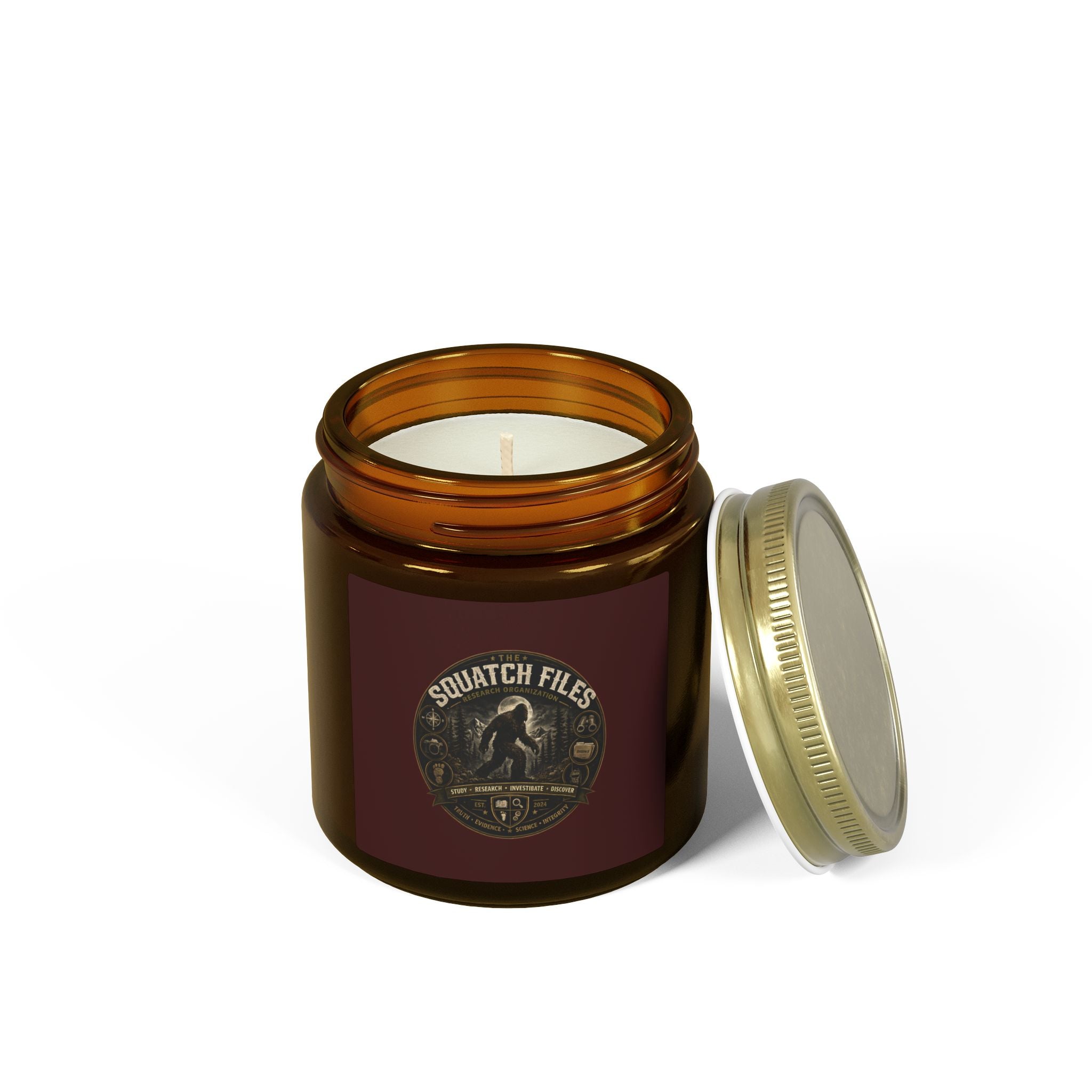 Coconut Apricot Wax Candle — Squatch Files Scent (4oz & 9oz)