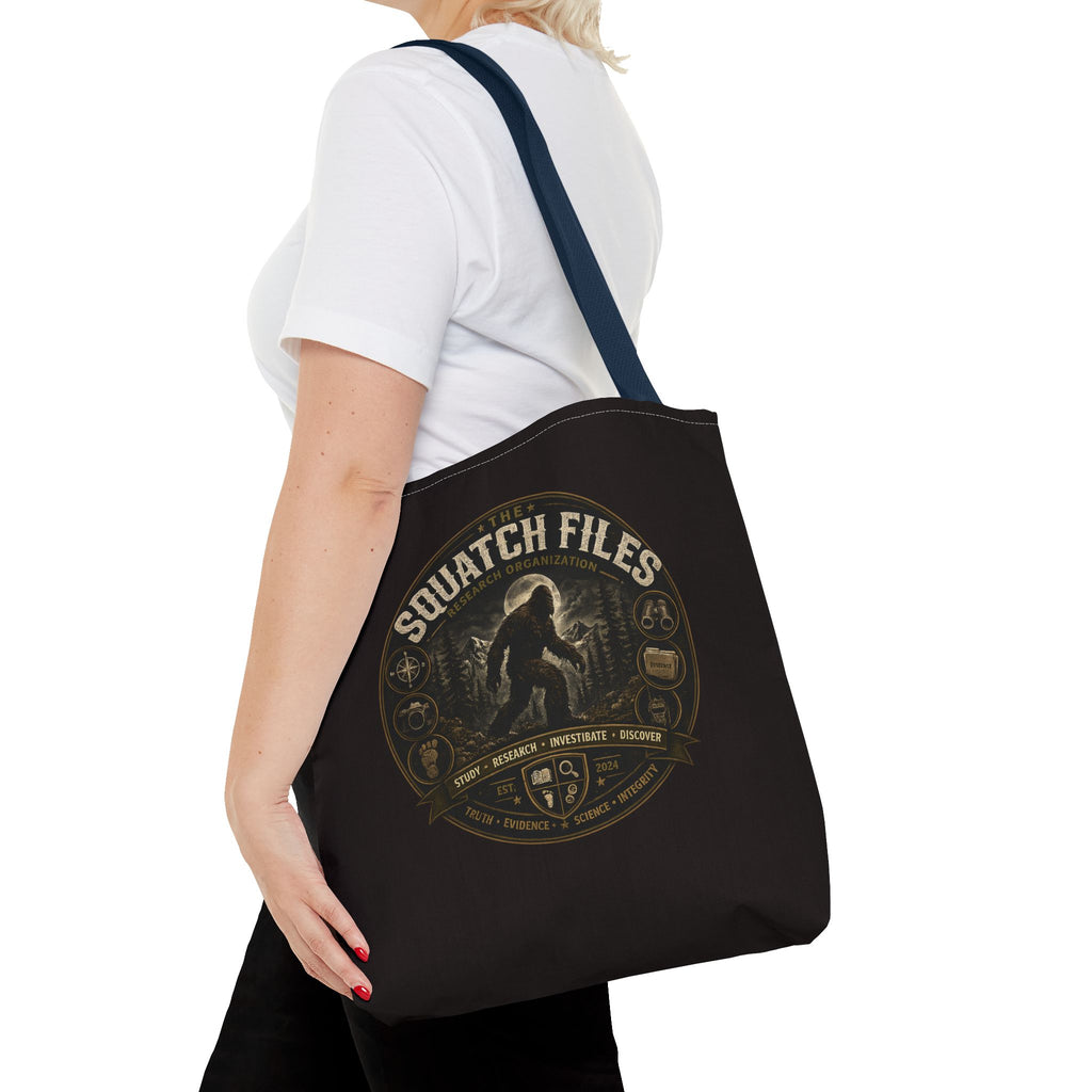 Squatch Files Tote Bag — Bigfoot Investigation Graphic Tote