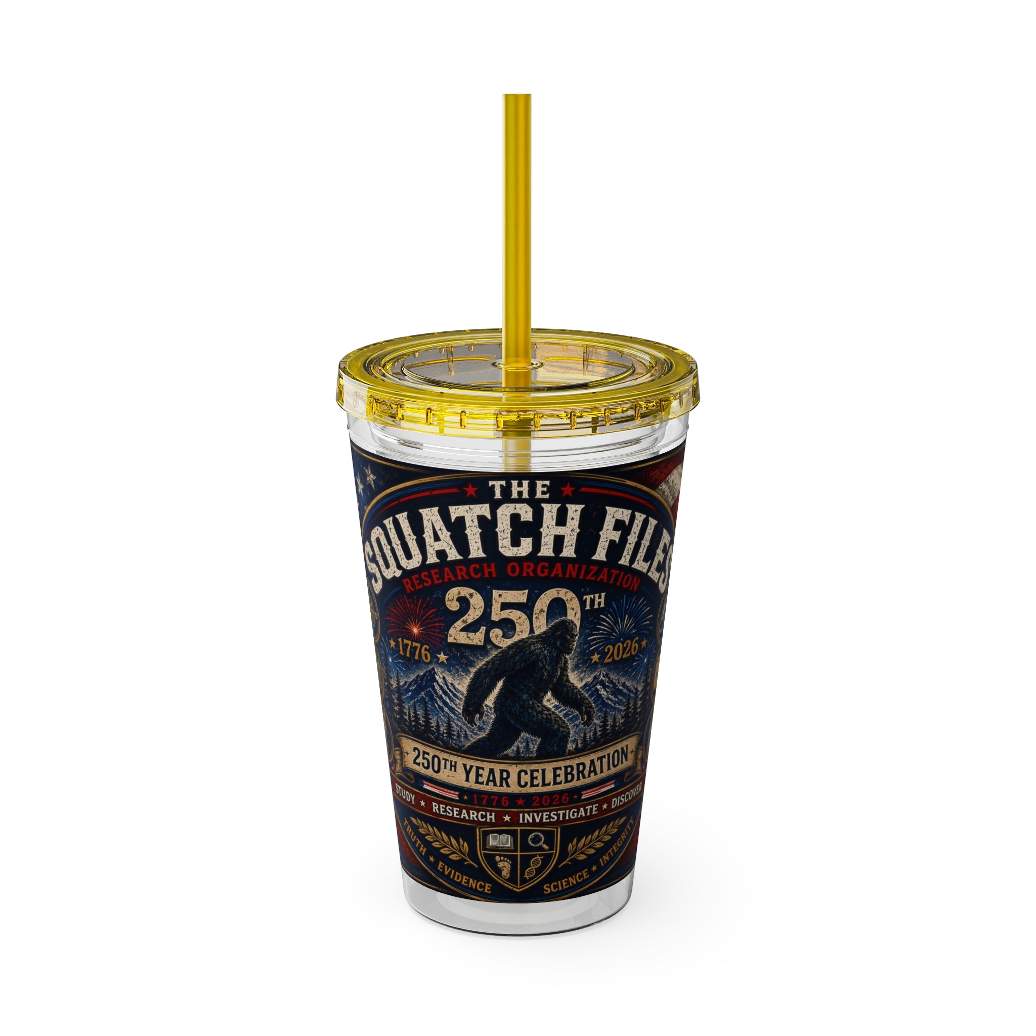 Sasquatch Files 250th Anniversary Tumbler — 16oz Insulated Straw Cup