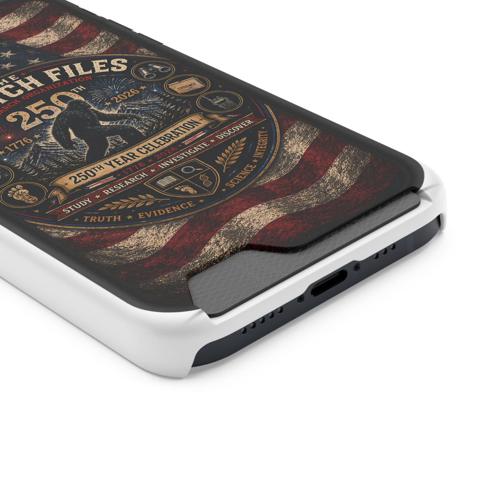 Phone Case — 'The Squatch Files 250th' Card Holder Case (Patriotic Bigfoot Design)