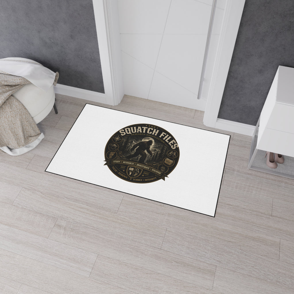 Sasquatch Files Heavy-Duty Floor Mat — Outdoor Adventure Entry Rug