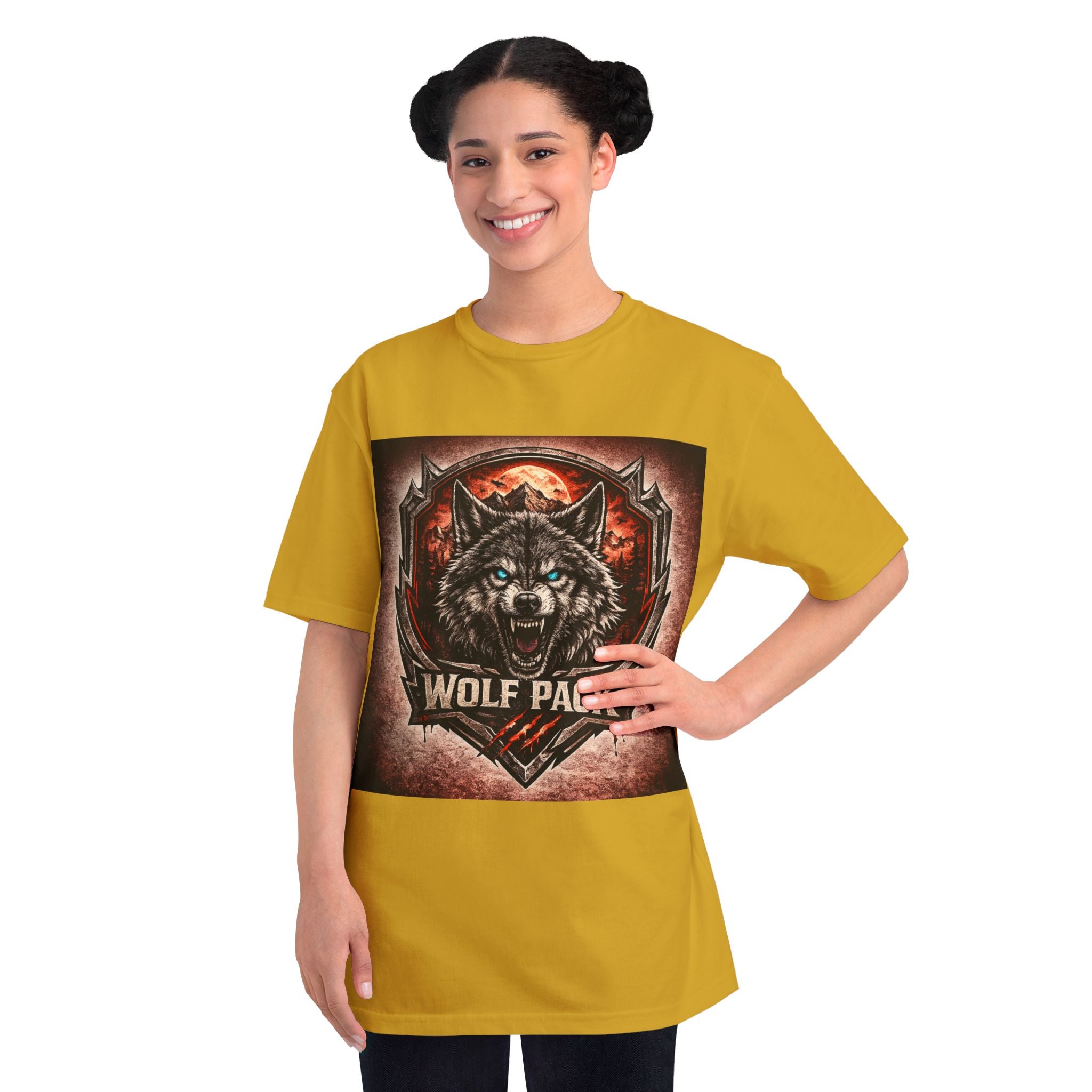 Wolf Pack Graphic T-Shirt — Fierce Wolf Emblem Tee