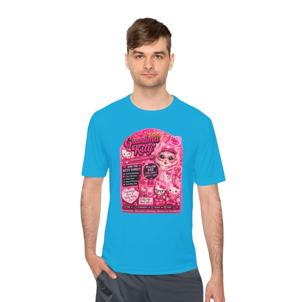 Grandma Kitty Graphic Tee — Cute Pink Cat Vintage Patch Design