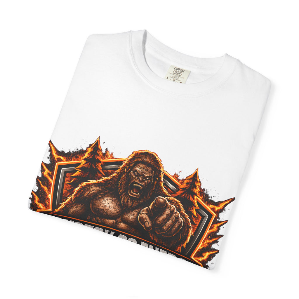 Squatch Go Energy T-Shirt — Sasquatch Vintage Badge Tee (Made by Nature • Built by Science)