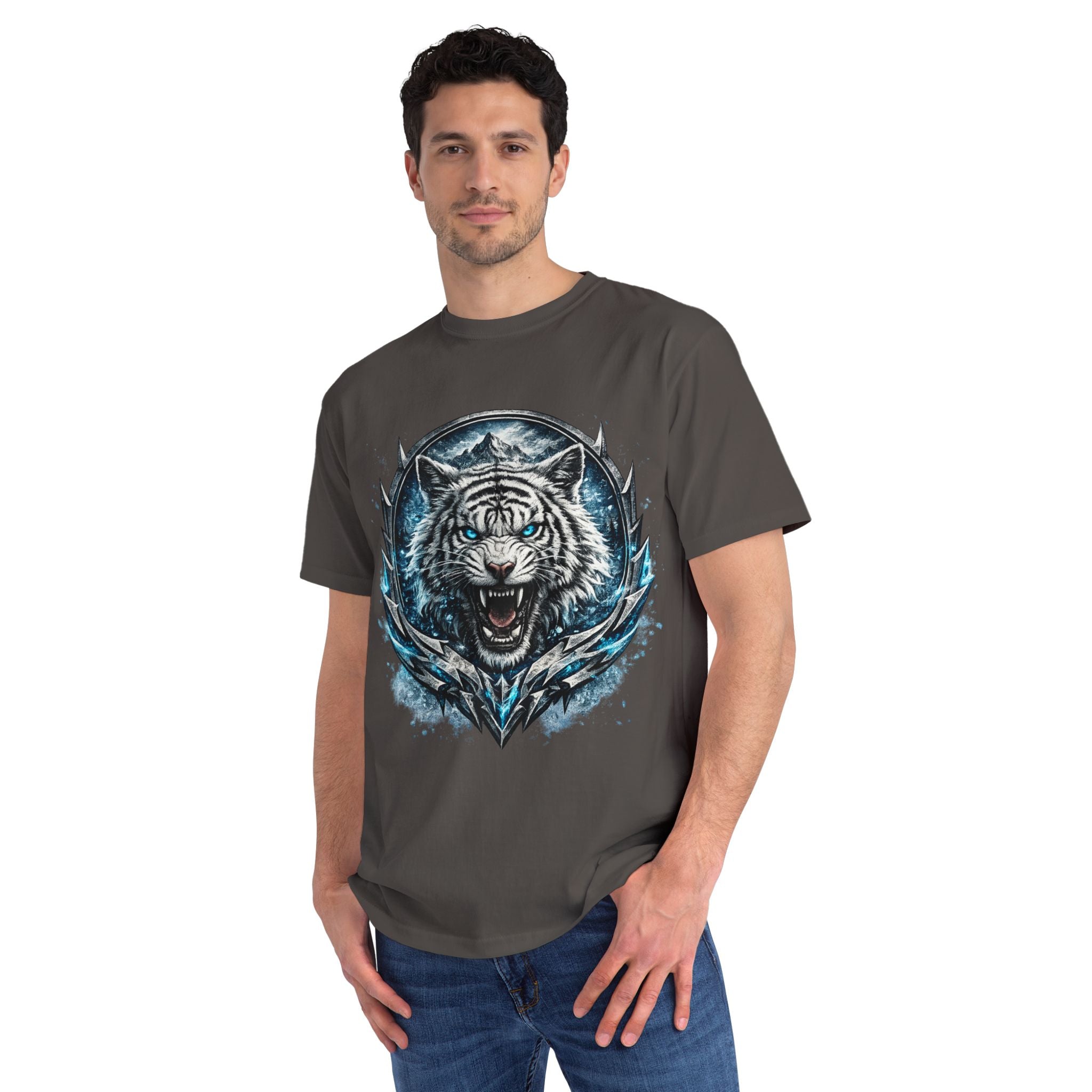 White Tiger Graphic T-Shirt — Fierce Ice-Cold Predator Design