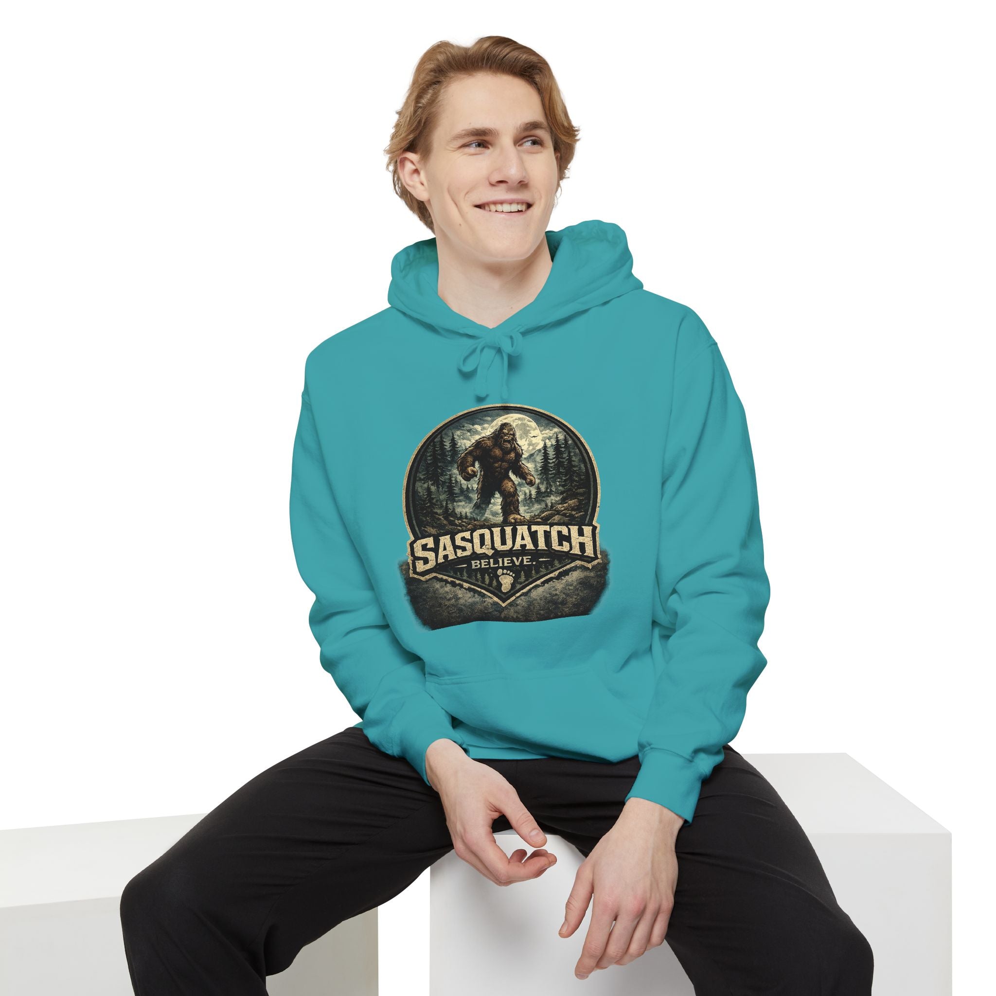 Sasquatch Graphic Hoodie – Vintage Bigfoot Adventure Sweatshirt