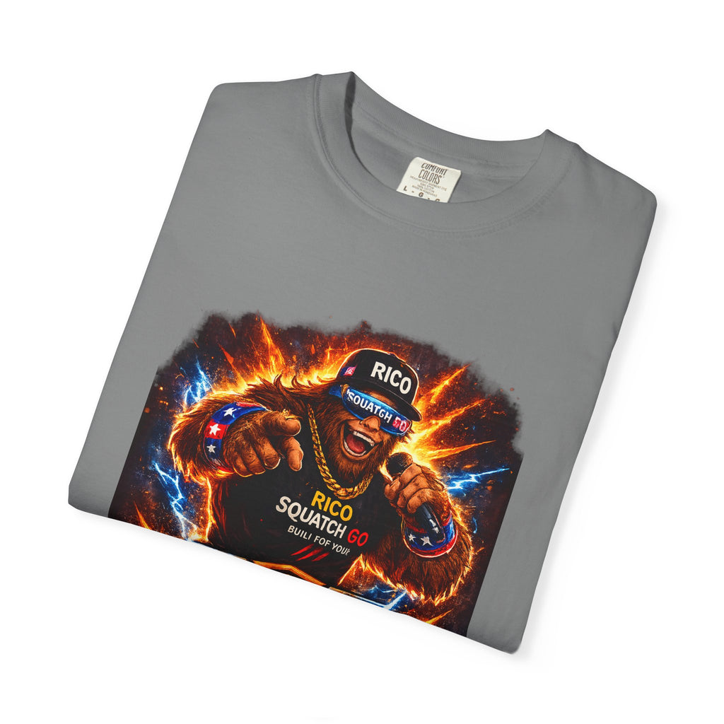 Squatch GC Energy Graphic T-Shirt — Retro Gamer Energy Drink Design