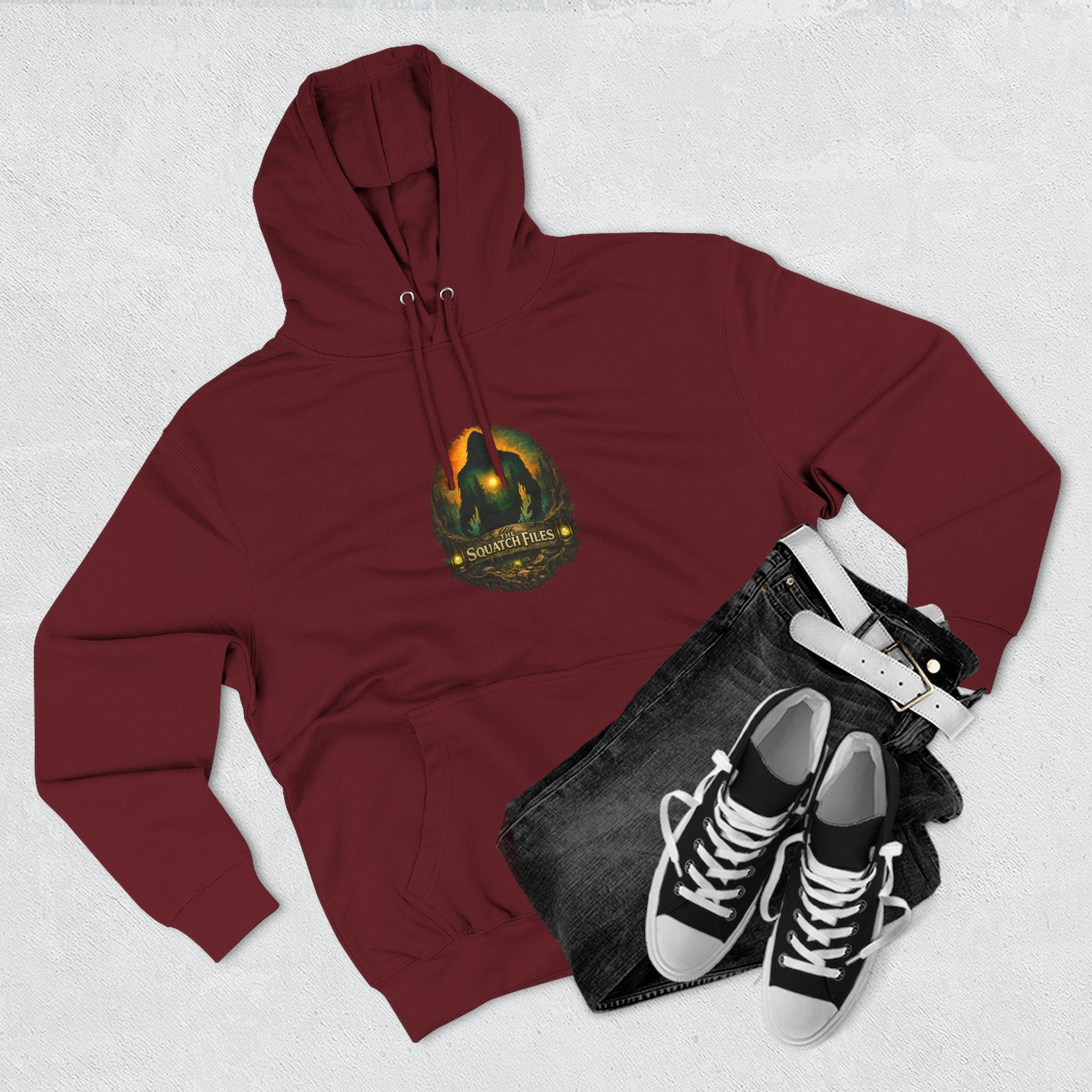 Squatch Go Energy Hoodie — Bigfoot Graphic Fleece Pullover (Made by Nature, Built by Science)