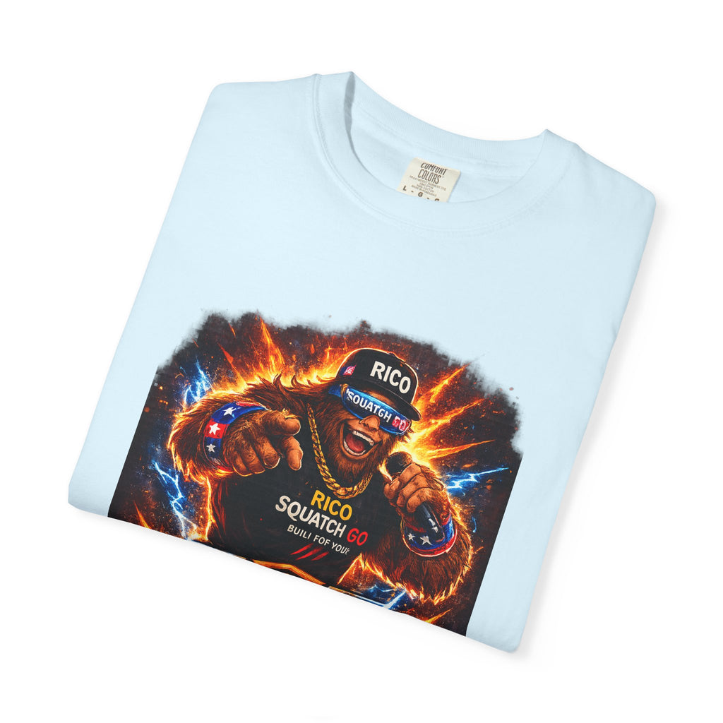 Squatch GC Energy Graphic T-Shirt — Retro Gamer Energy Drink Design
