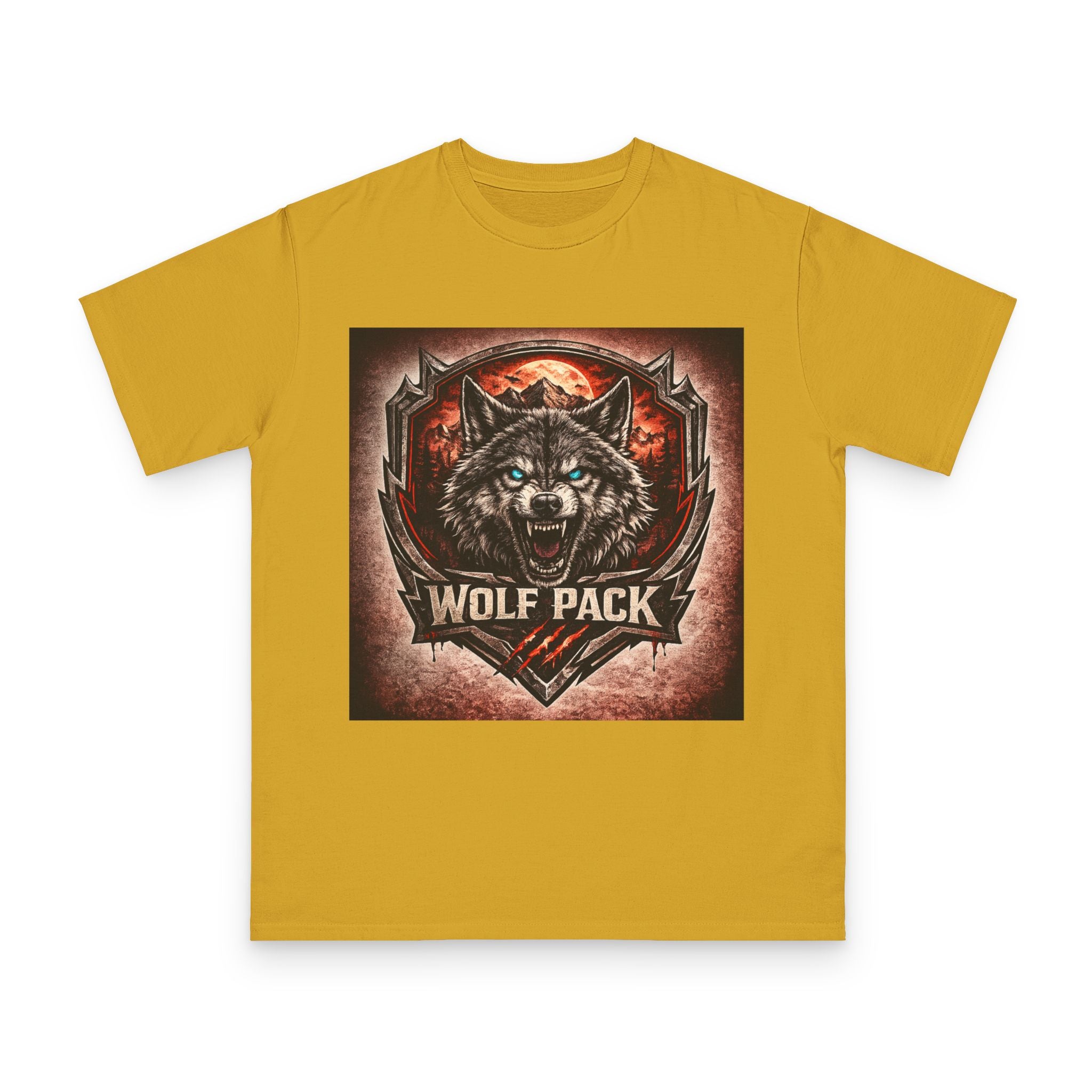 Wolf Pack Graphic T-Shirt — Fierce Wolf Emblem Tee