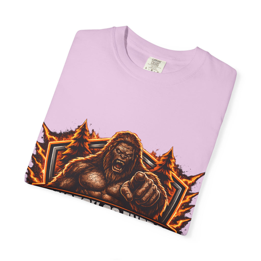 Squatch Go Energy T-Shirt — Sasquatch Vintage Badge Tee (Made by Nature • Built by Science)