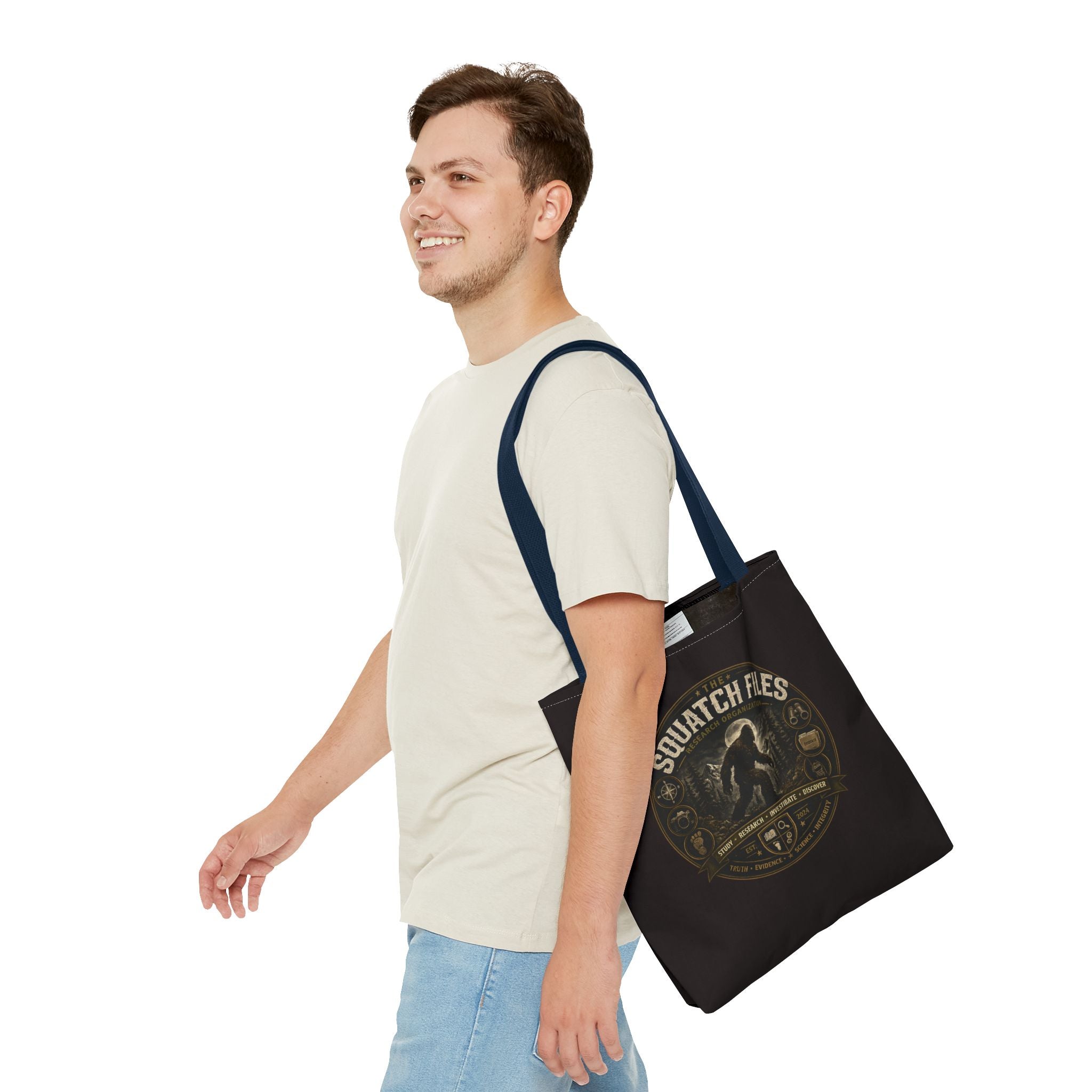 Squatch Files Tote Bag — Bigfoot Investigation Graphic Tote