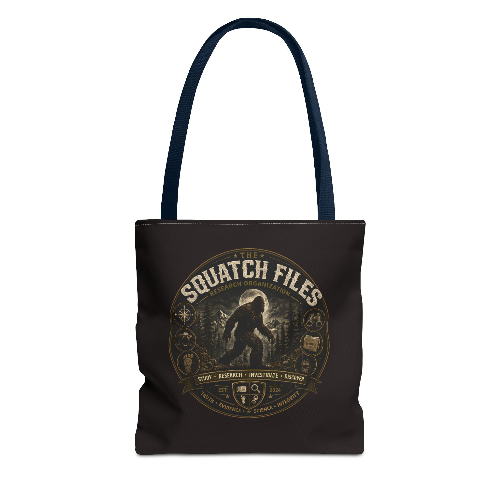 Squatch Files Tote Bag — Bigfoot Investigation Graphic Tote
