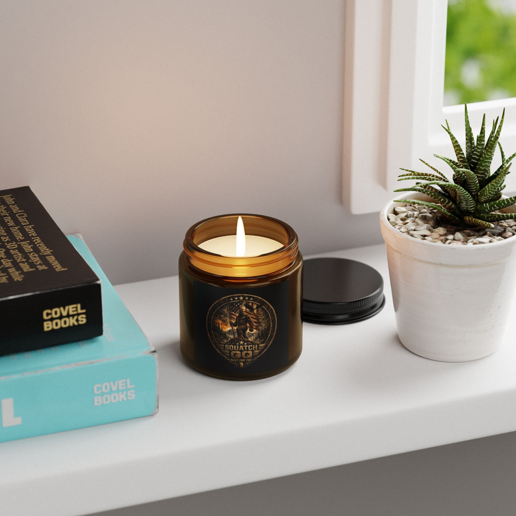 Sasquatch God Soy Candle — Amber Jar Scented Candle (Multi-Size)