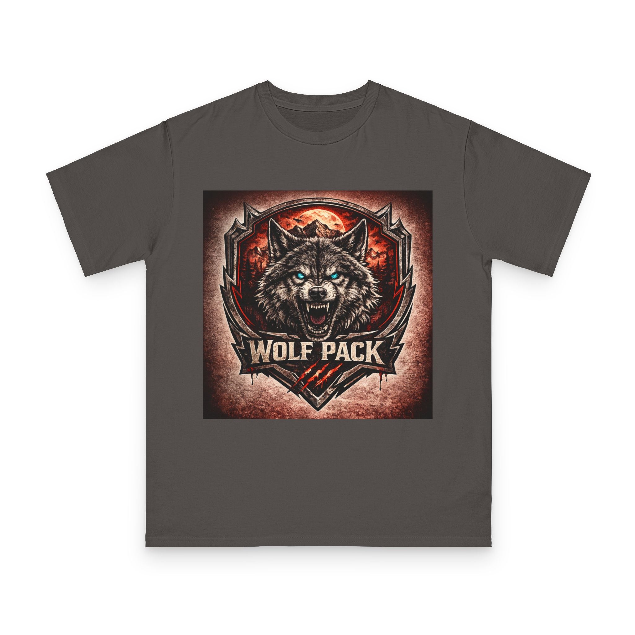 Wolf Pack Graphic T-Shirt — Fierce Wolf Emblem Tee