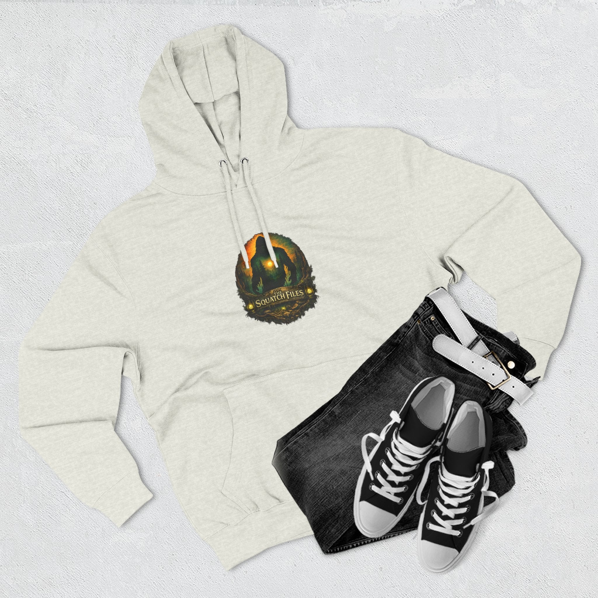 Squatch Go Energy Hoodie — Bigfoot Graphic Fleece Pullover (Made by Nature, Built by Science)