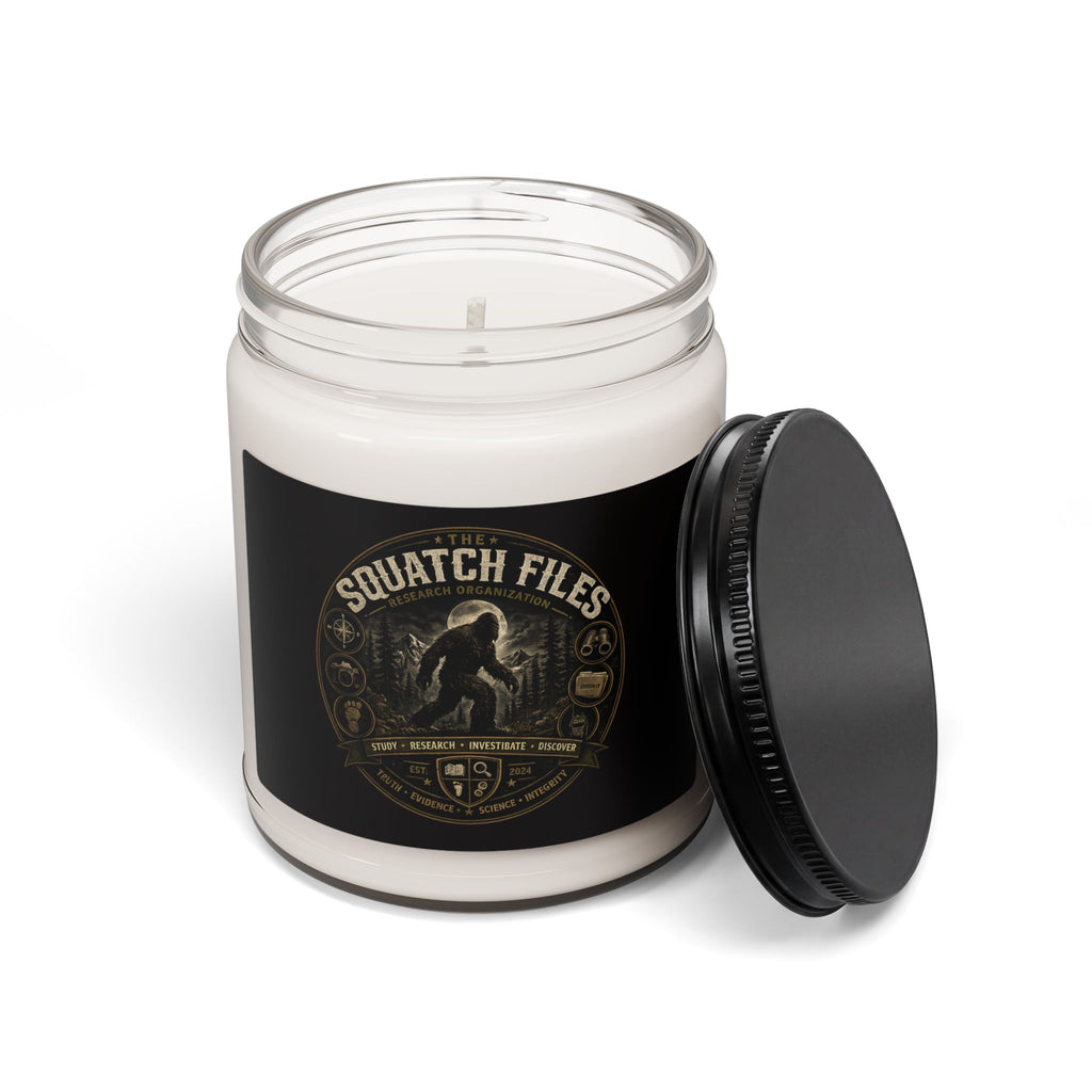Squatch Files Soy Candle — 9oz Scented Jar for Outdoors & Mystery Fans