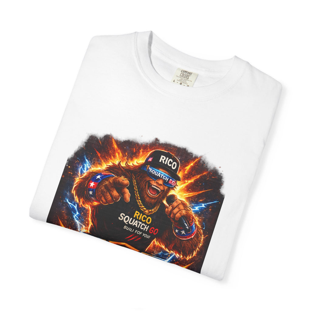 Squatch GC Energy Graphic T-Shirt — Retro Gamer Energy Drink Design