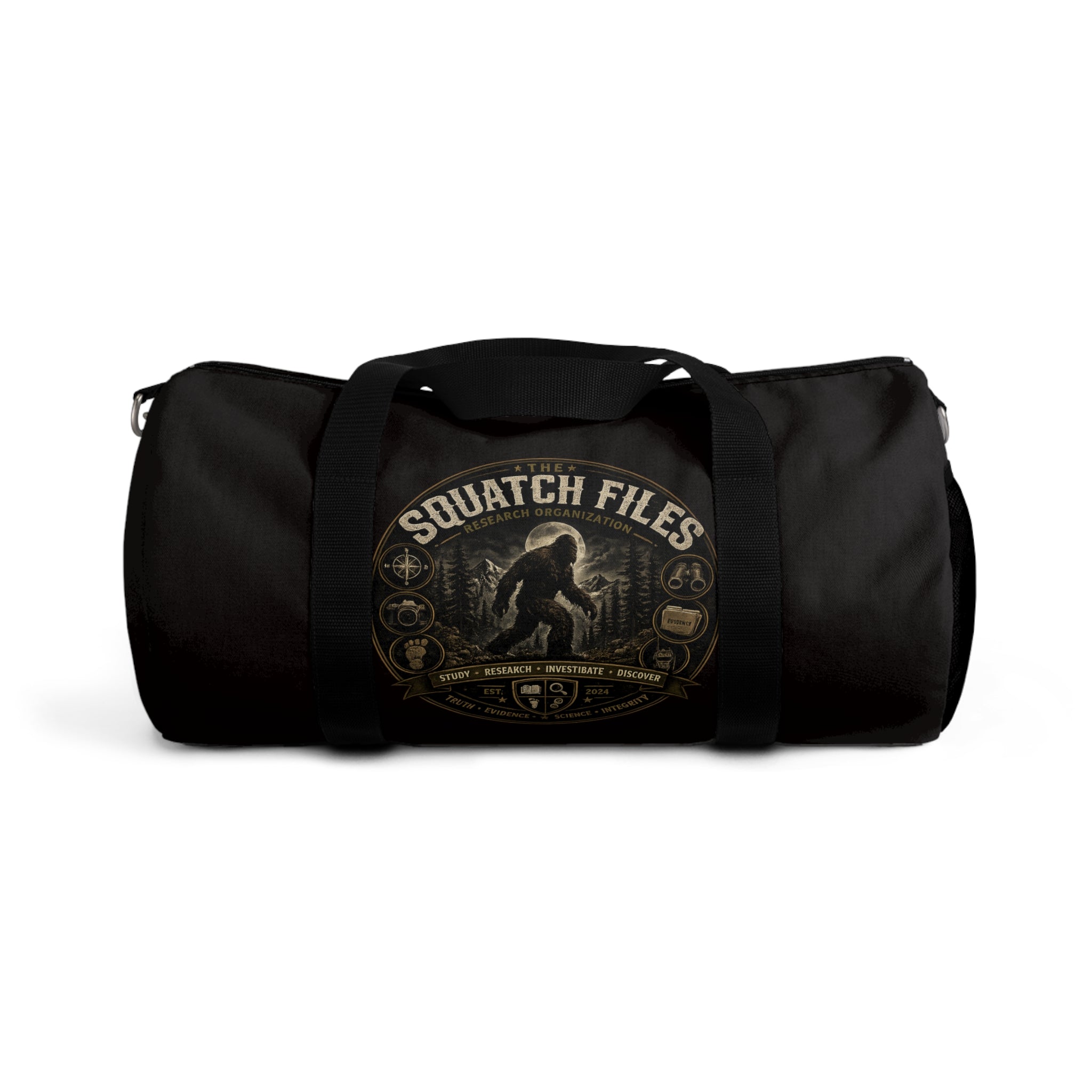 Squatch Files Duffel Bag — Bigfoot Camping & Gym Travel Gear